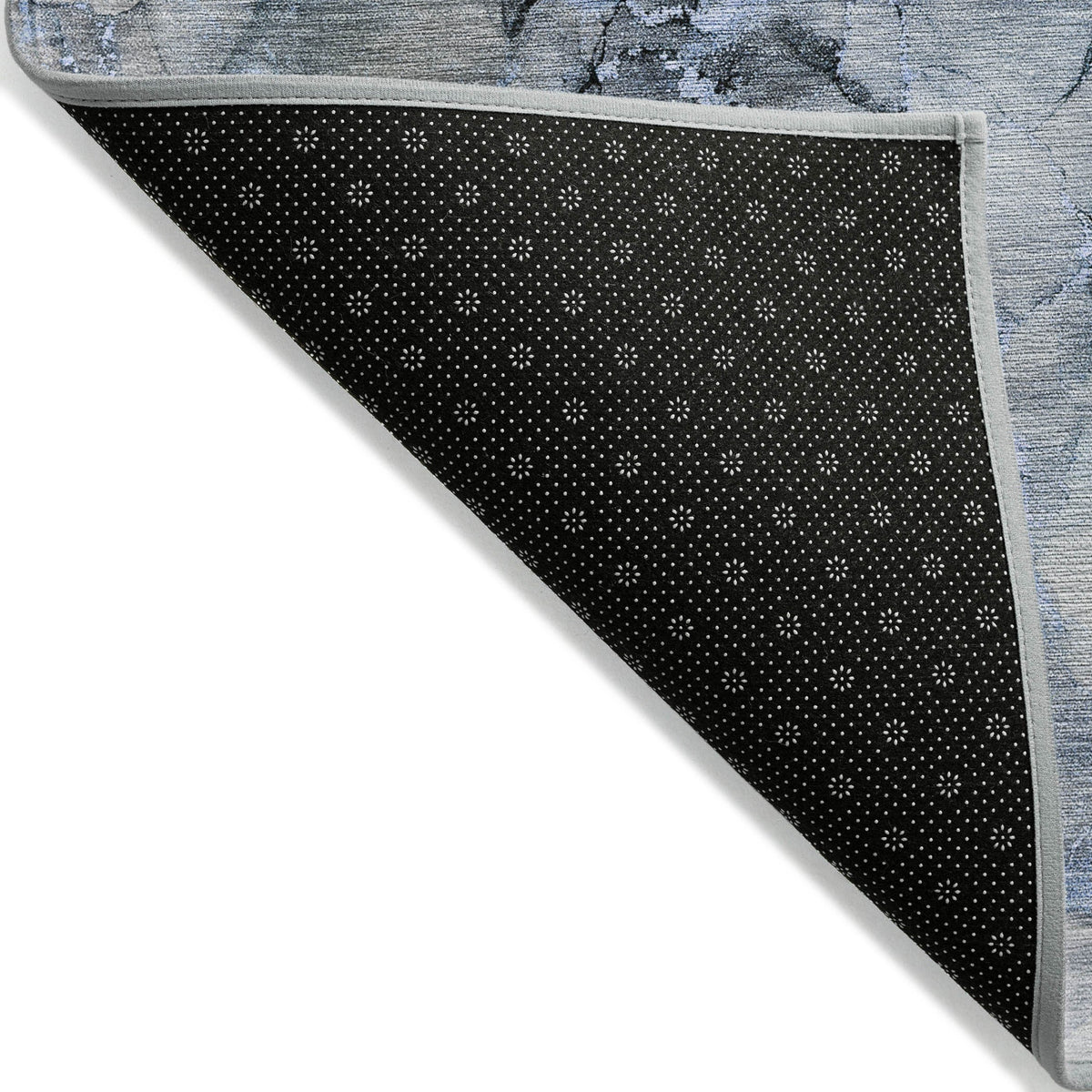 3' X 5' Blue and Gray Abstract Washable Non Skid Indoor Outdoor Area Rug LuxuryLifeWay Online Store