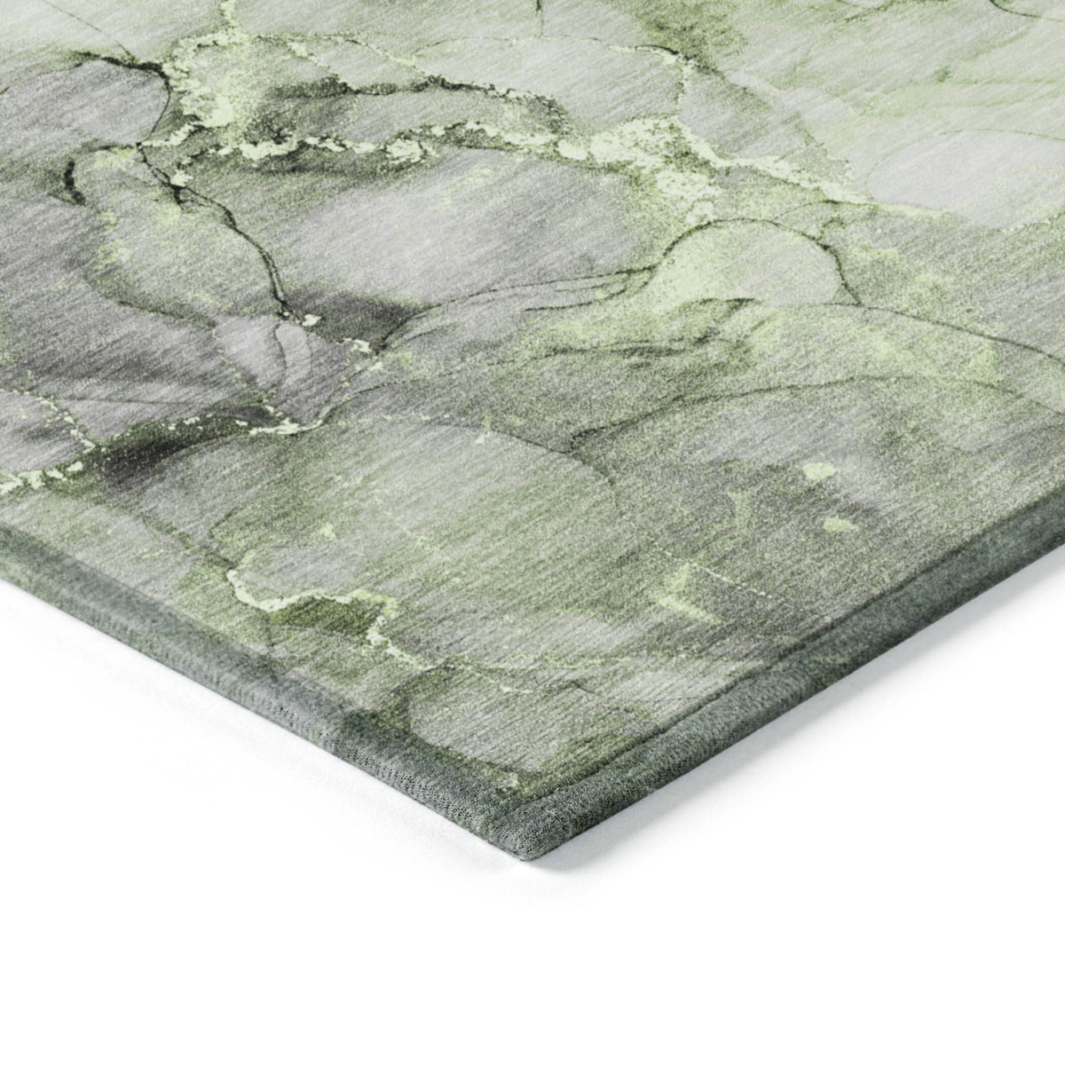 3' X 5' Green Abstract Washable Non Skid Indoor Outdoor Area Rug LuxuryLifeWay Online Store