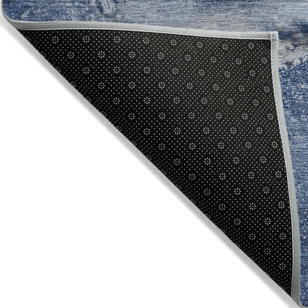 3' X 5' Navy Blue Abstract Washable Non Skid Indoor Outdoor Area Rug LuxuryLifeWay Online Store