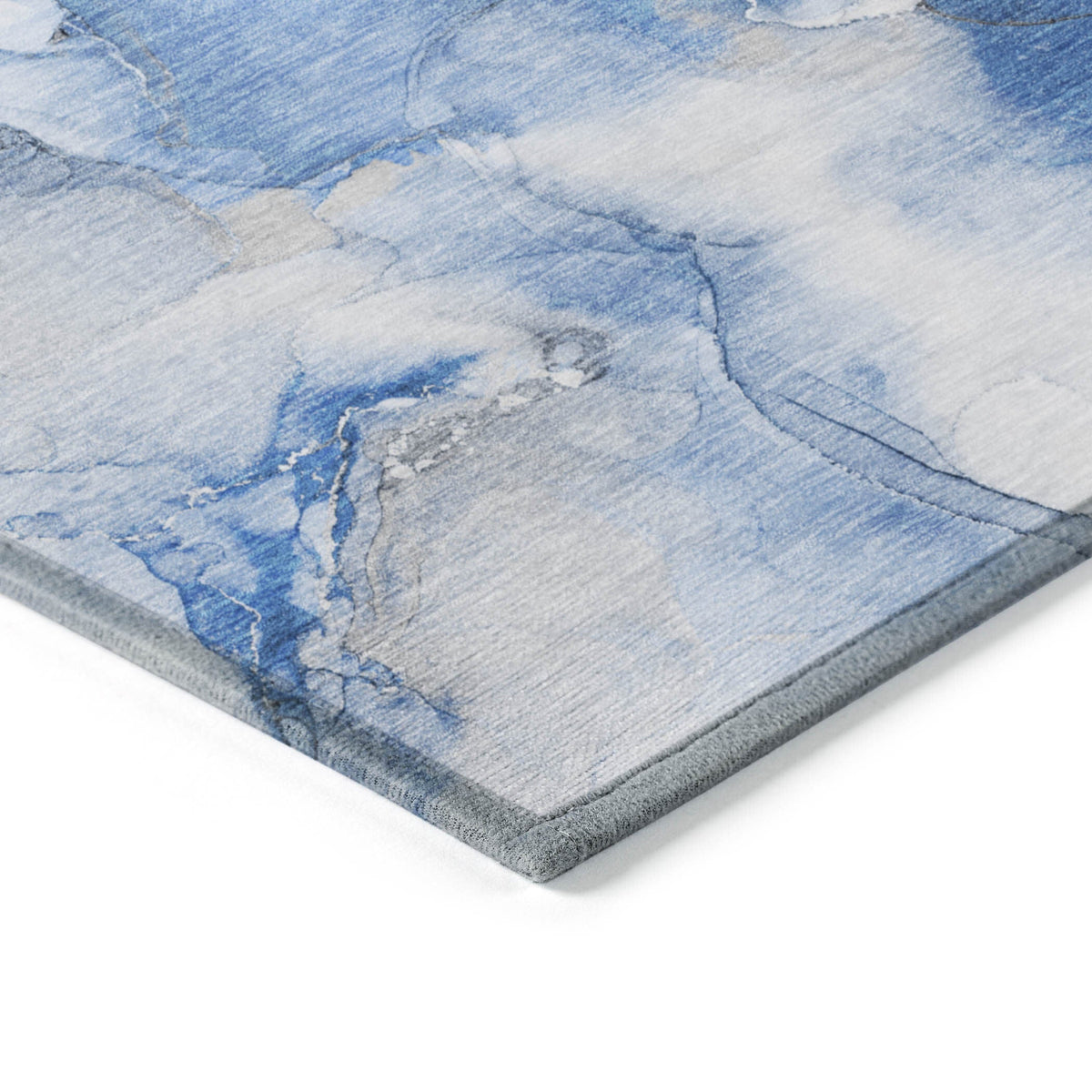 2' X 8' Navy Blue Abstract Washable Indoor Outdoor Runner Rug LuxuryLifeWay Online Store
