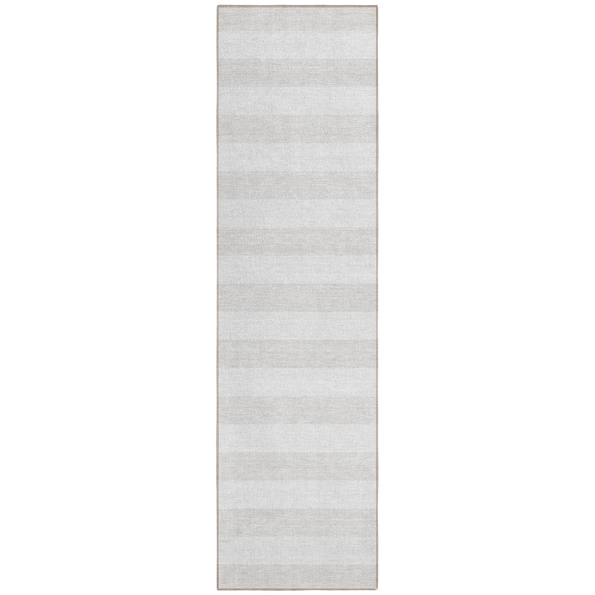 2' X 8' Ivory Striped Washable Indoor Outdoor Runner Rug LuxuryLifeWay Online Store