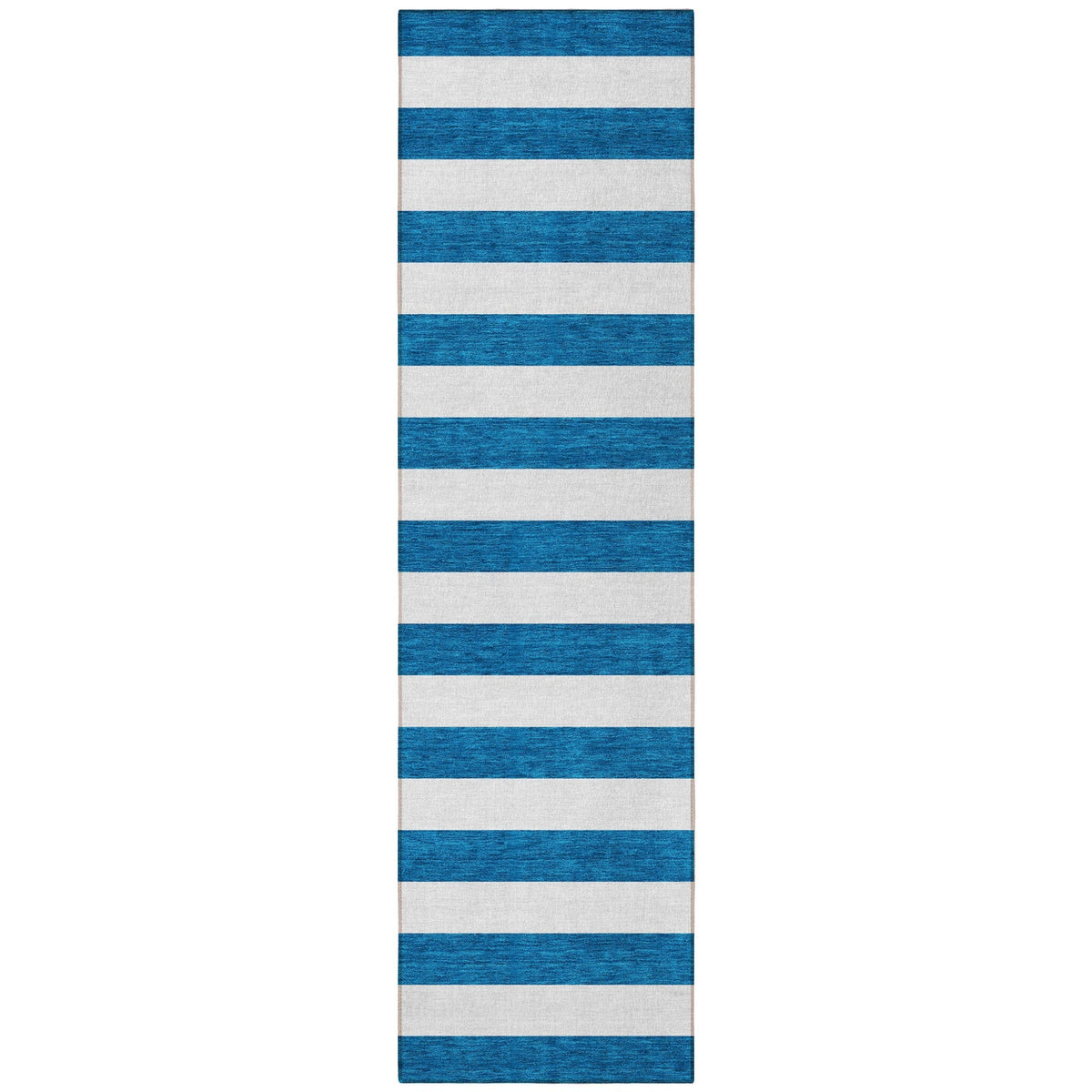 8' Runner Navy Blue Striped Washable Non Skid Indoor Outdoor Runner Rug LuxuryLifeWay Online Store