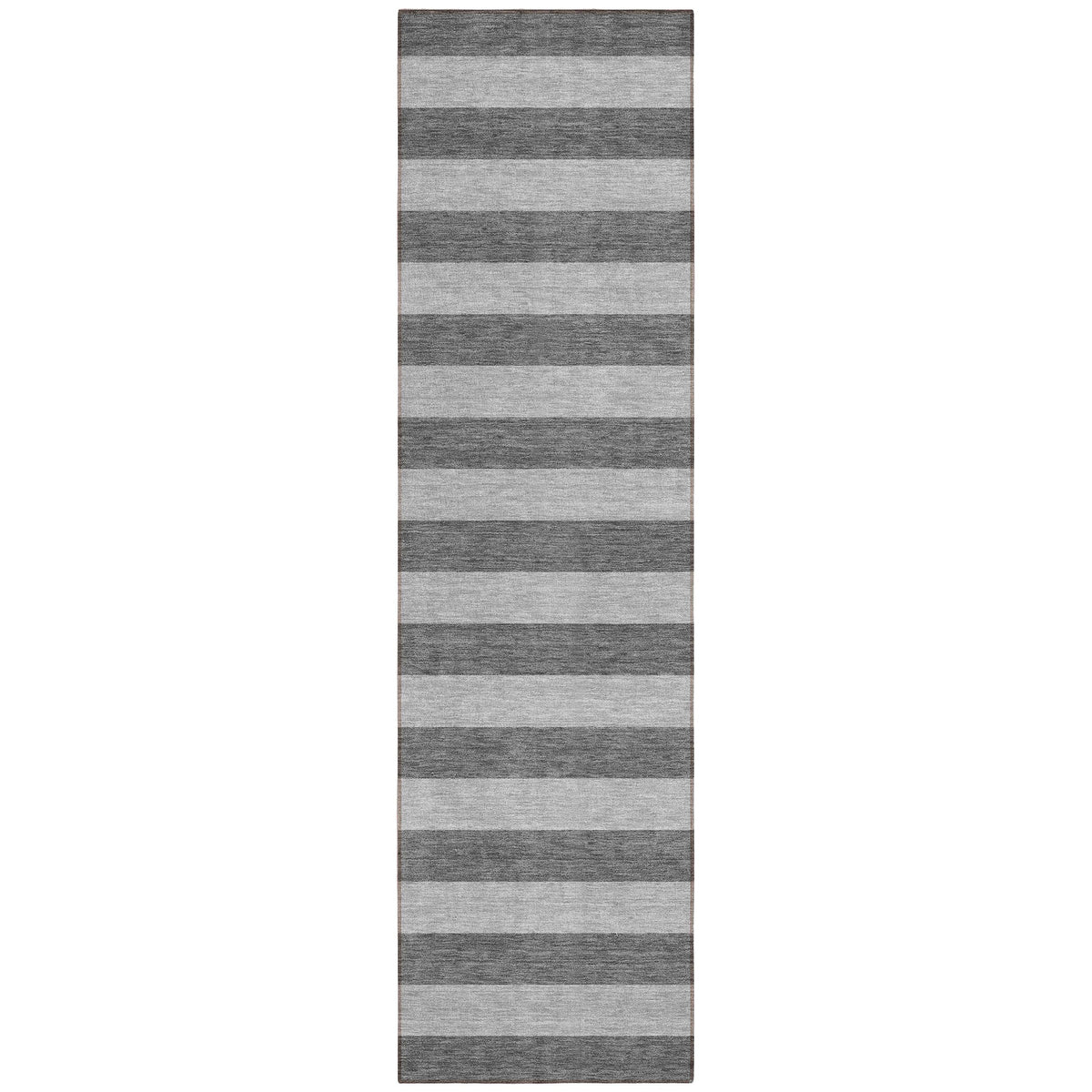 8' Runner Gray and White Striped Washable Non Skid Indoor Outdoor Runner Rug LuxuryLifeWay Online Store