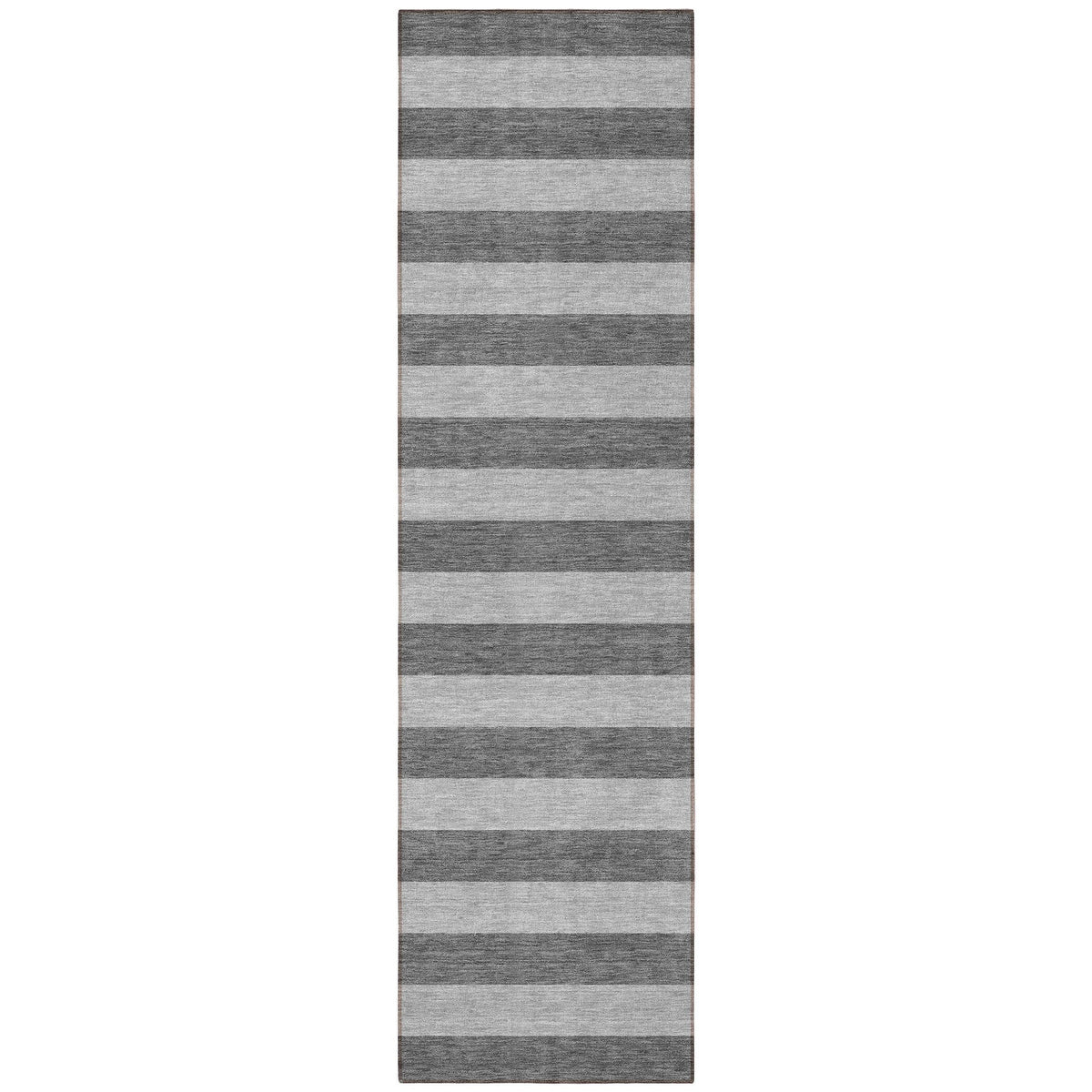 8' Runner Gray and White Striped Washable Non Skid Indoor Outdoor Runner Rug LuxuryLifeWay Online Store
