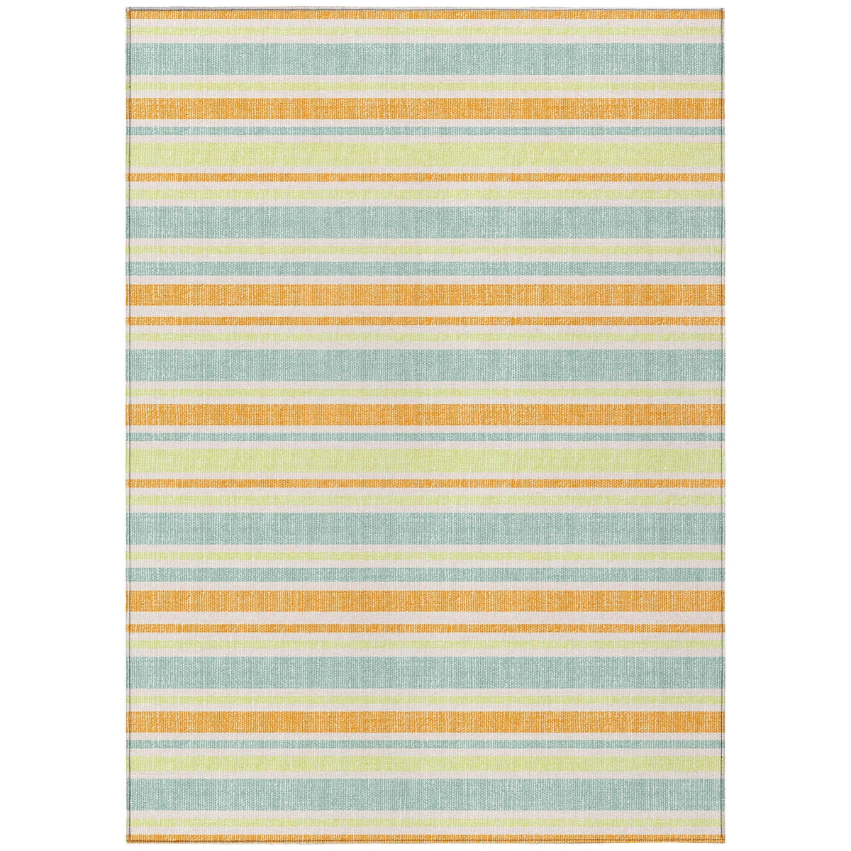 3' X 5' Orange Striped Washable Non Skid Indoor Outdoor Area Rug LuxuryLifeWay Online Store