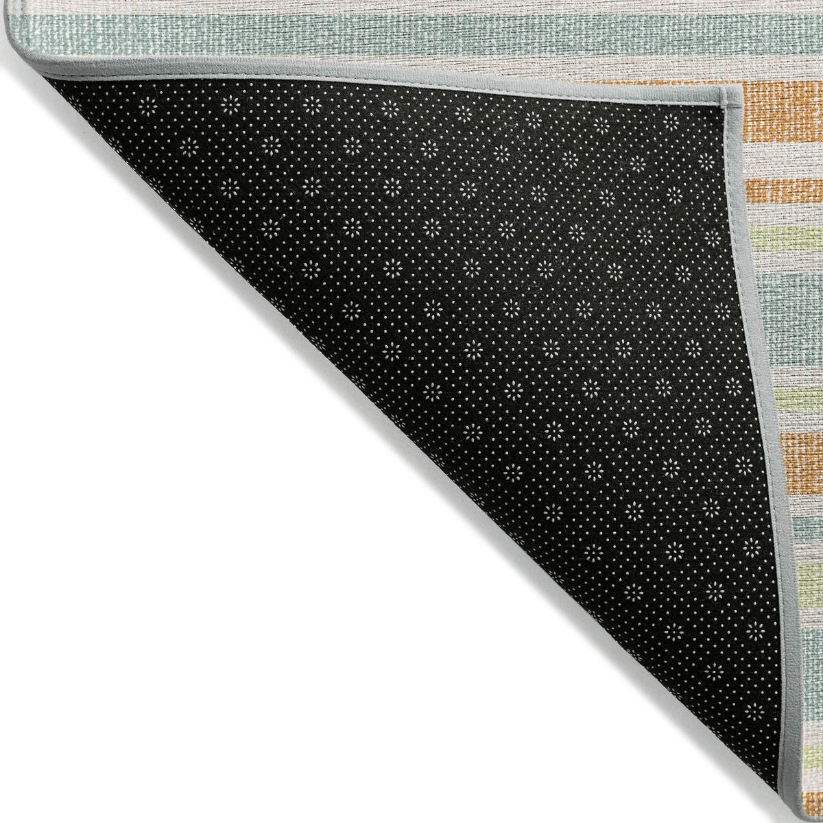 3' X 5' Orange Striped Washable Non Skid Indoor Outdoor Area Rug LuxuryLifeWay Online Store