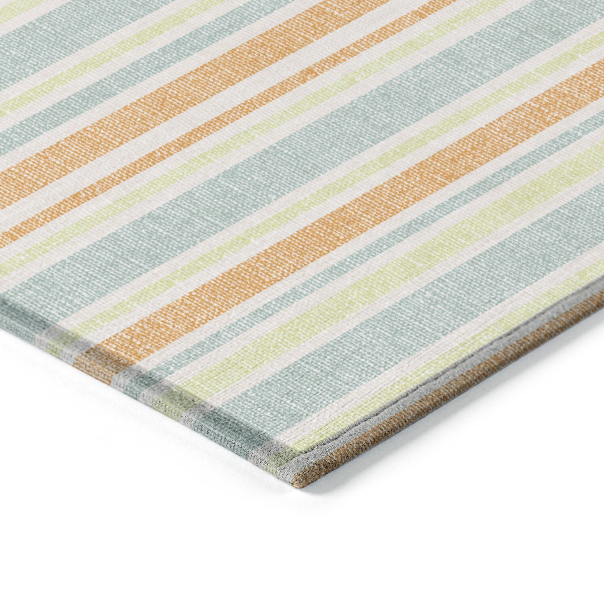 3' X 5' Orange Striped Washable Non Skid Indoor Outdoor Area Rug LuxuryLifeWay Online Store