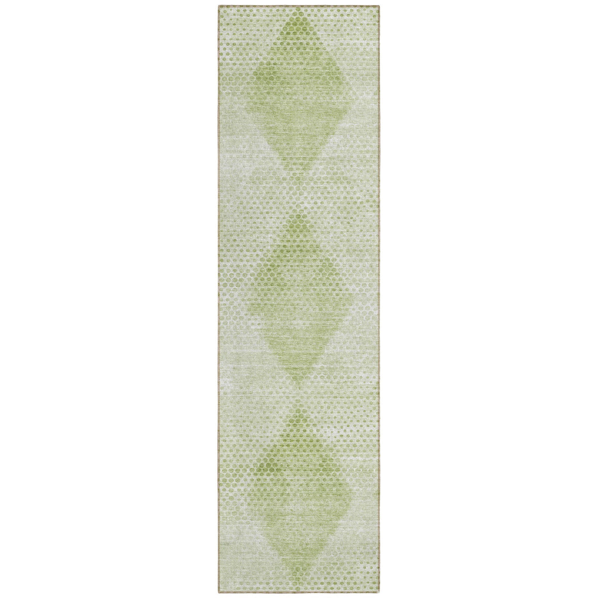 8' Runner Mint Green Geometric Washable Non Skid Indoor Outdoor Runner Rug LuxuryLifeWay Online Store