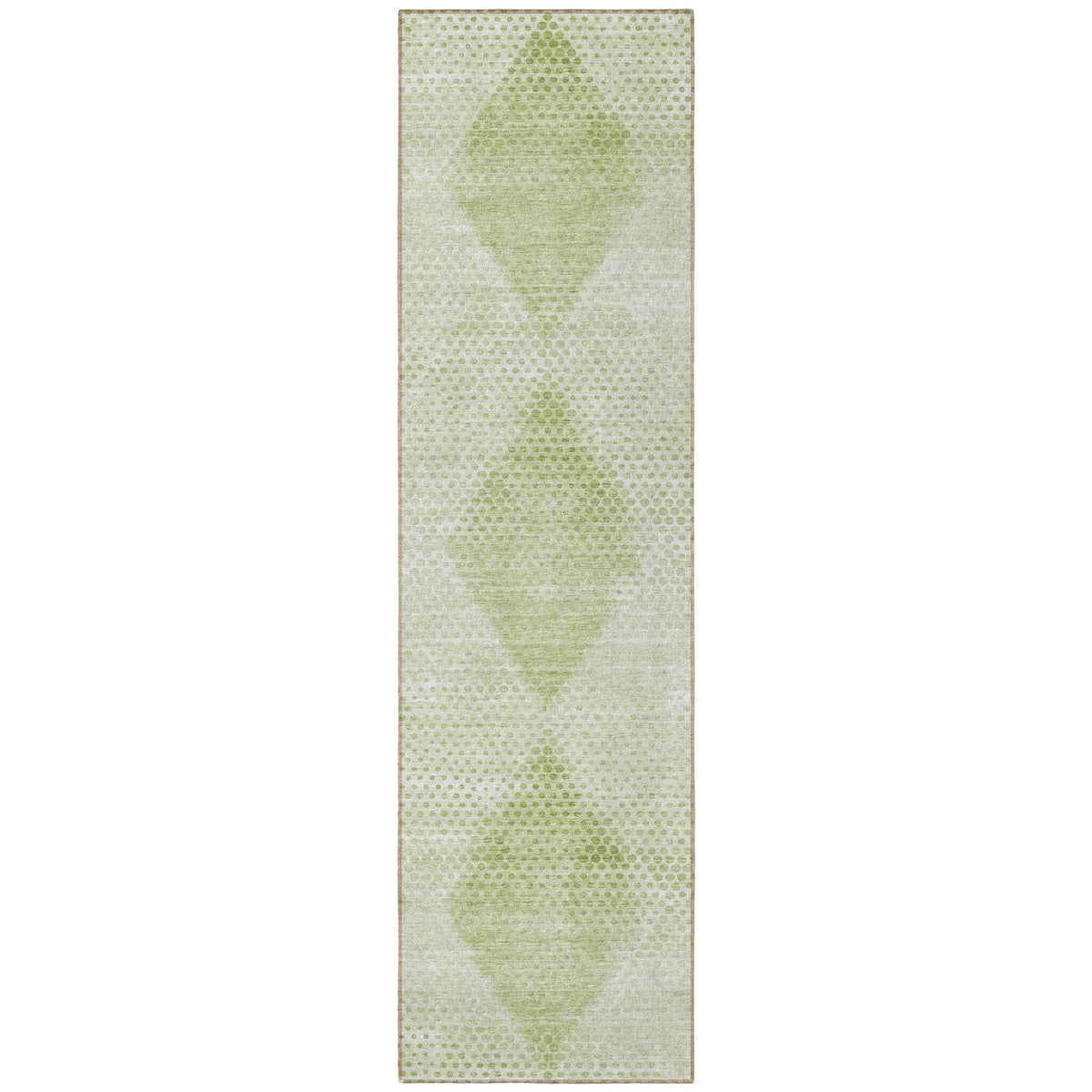 8' Runner Mint Green Geometric Washable Non Skid Indoor Outdoor Runner Rug LuxuryLifeWay Online Store