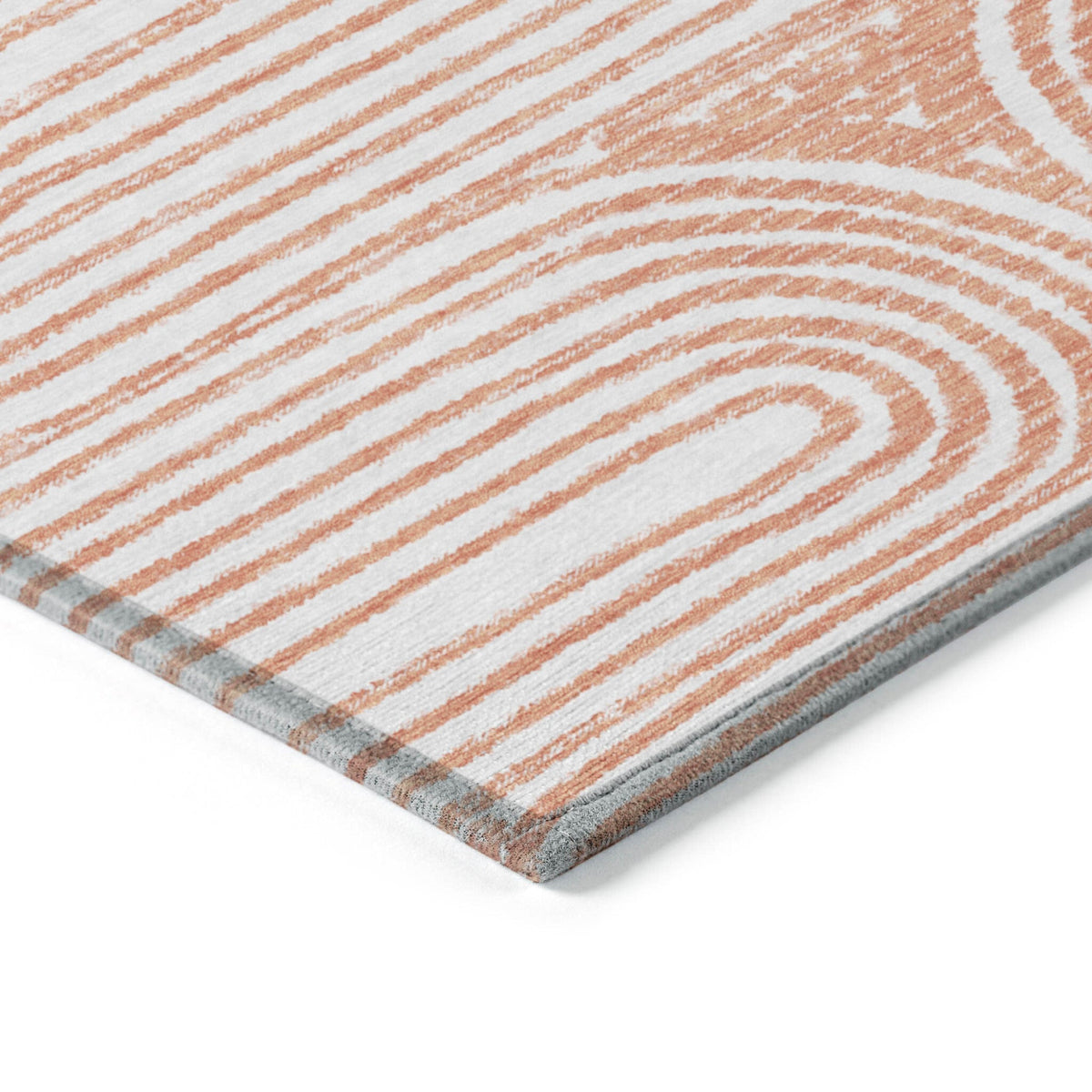 3' X 5' Orange and Ivory Abstract Washable Non Skid Indoor Outdoor Area Rug LuxuryLifeWay Online Store