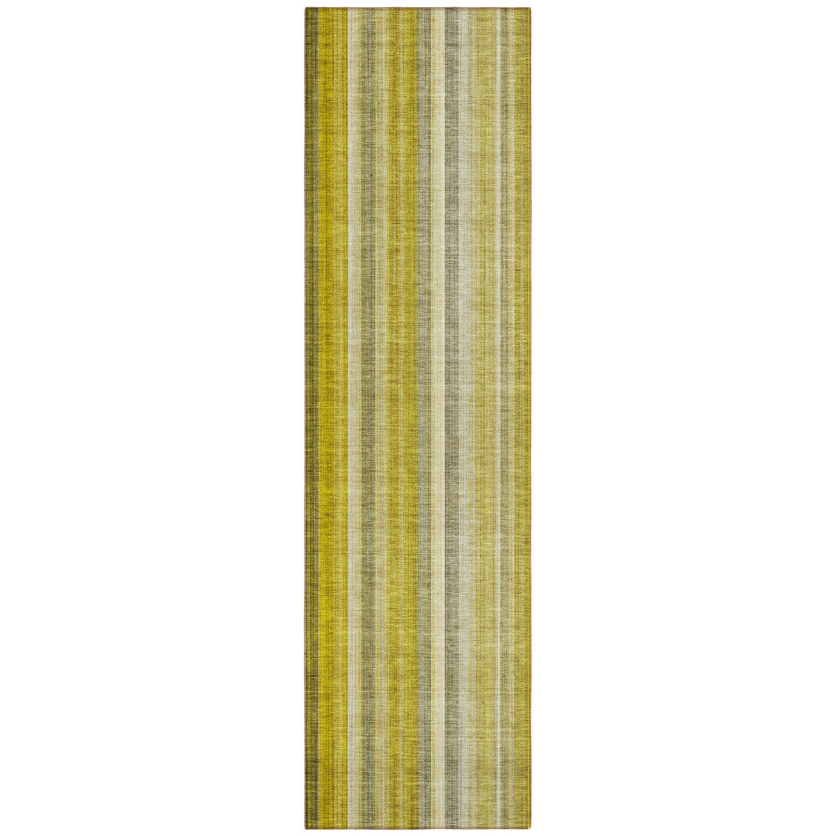 2' X 8' Gold Striped Washable Non Skid Indoor Outdoor Runner Rug LuxuryLifeWay Online Store