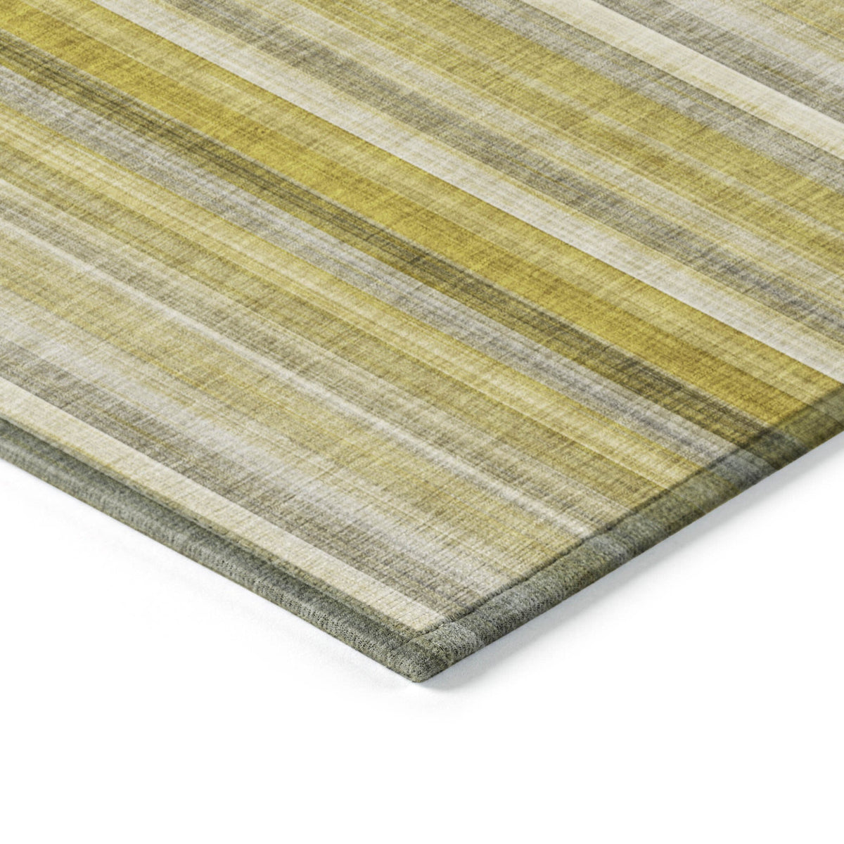 2' X 8' Gold Striped Washable Non Skid Indoor Outdoor Runner Rug LuxuryLifeWay Online Store