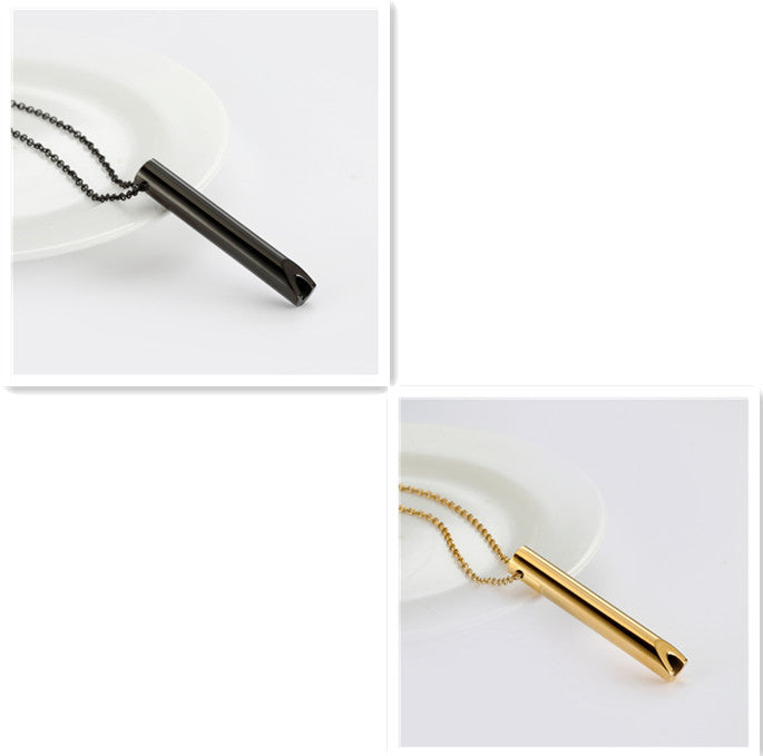 Breathing Necklace Adjustable Breathing Relieve Pressure Ornament Stainless Steel Decompression Jewelry CJD2