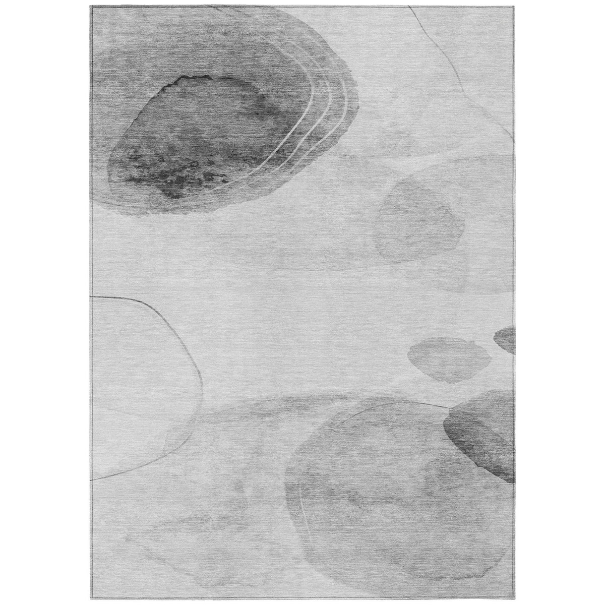 3' X 5' Gray and Light Gray Abstract Washable Non Skid Indoor Outdoor Area Rug LuxuryLifeWay Online Store