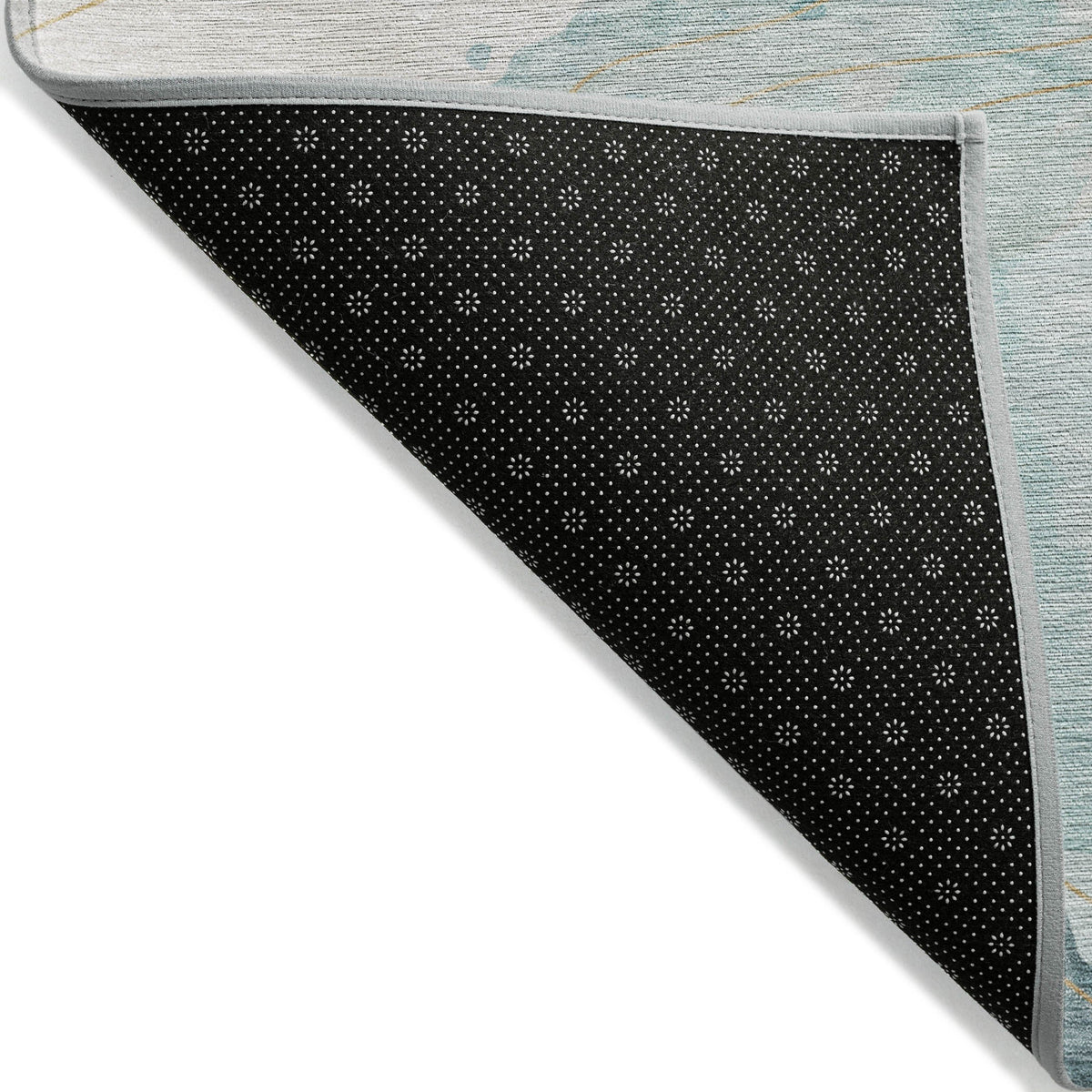 3' X 5' Beige and Blue Abstract Washable Non Skid Indoor Outdoor Area Rug LuxuryLifeWay Online Store