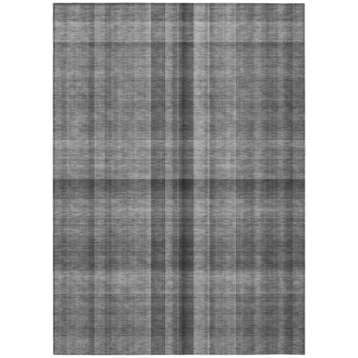 3' X 5' Gray Plaid Washable Non Skid Indoor Outdoor Area Rug LuxuryLifeWay Online Store