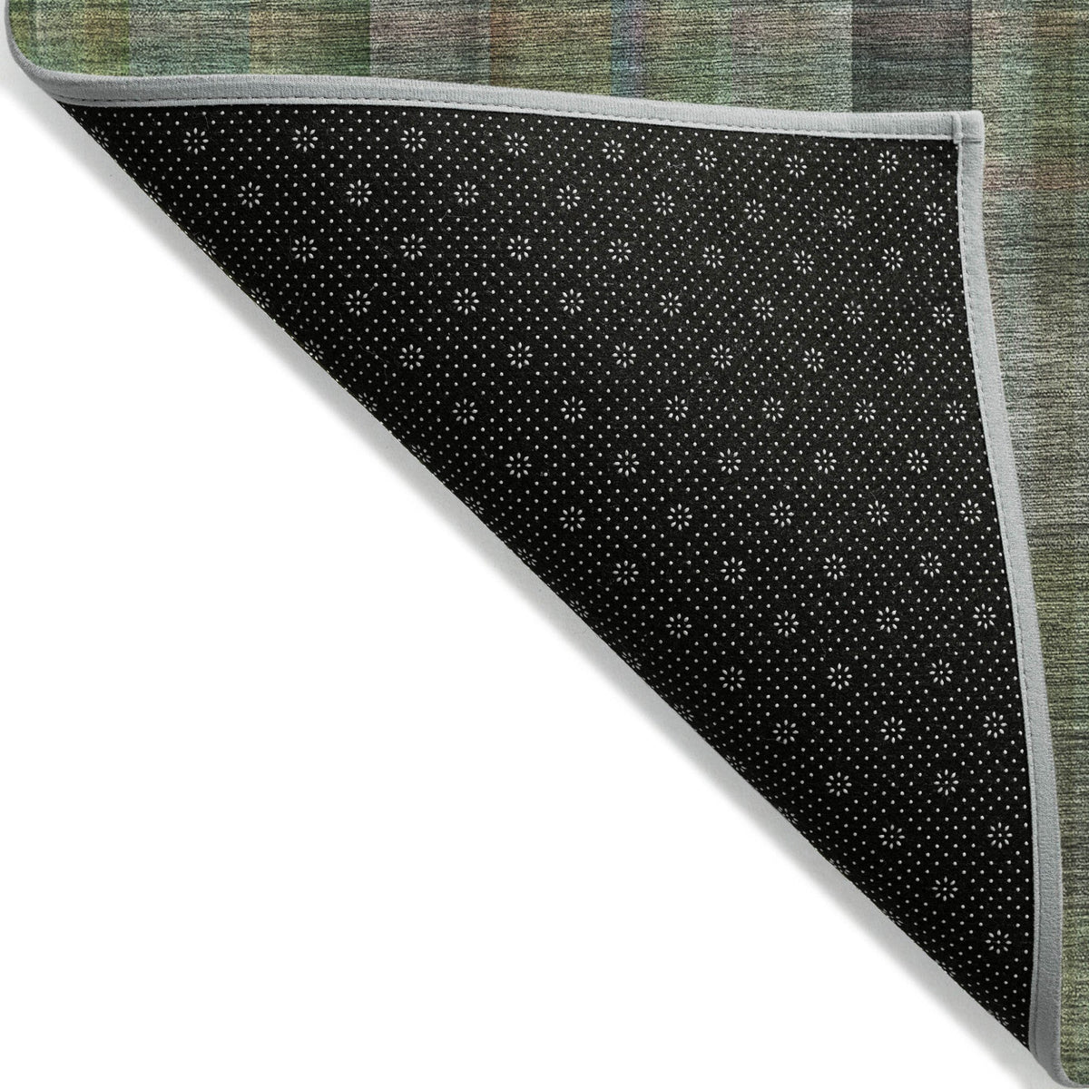 2' X 8' Green Beige and Gray Plaid Washable Non Skid Indoor Outdoor Area Rug LuxuryLifeWay Online Store
