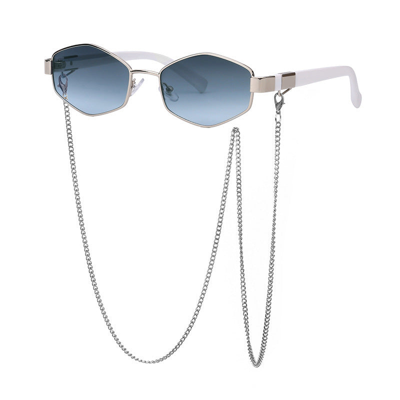 Women's Fashion Personality Chain Korean Style Sunglasses CJD