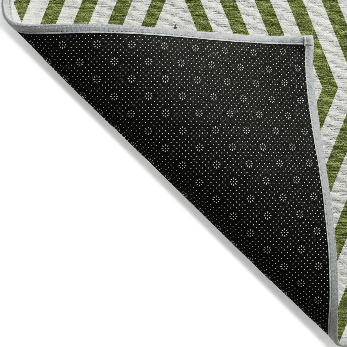 8' Runner Lime Green and White Geometric Washable Non Skid Indoor Outdoor Runner Rug LuxuryLifeWay Online Store