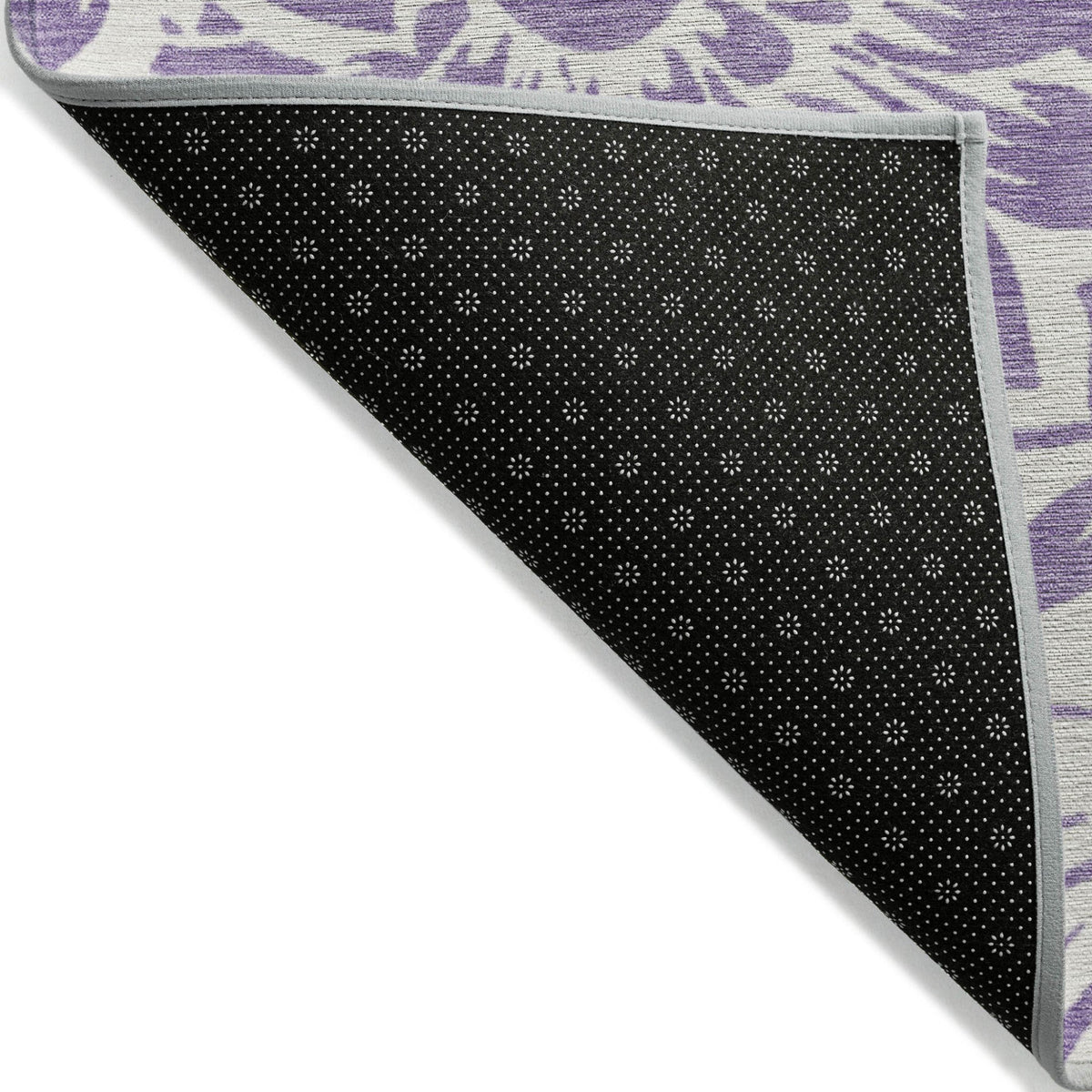 3' X 5' Purple and Ivory Floral Washable Non Skid Indoor Outdoor Area Rug LuxuryLifeWay Online Store
