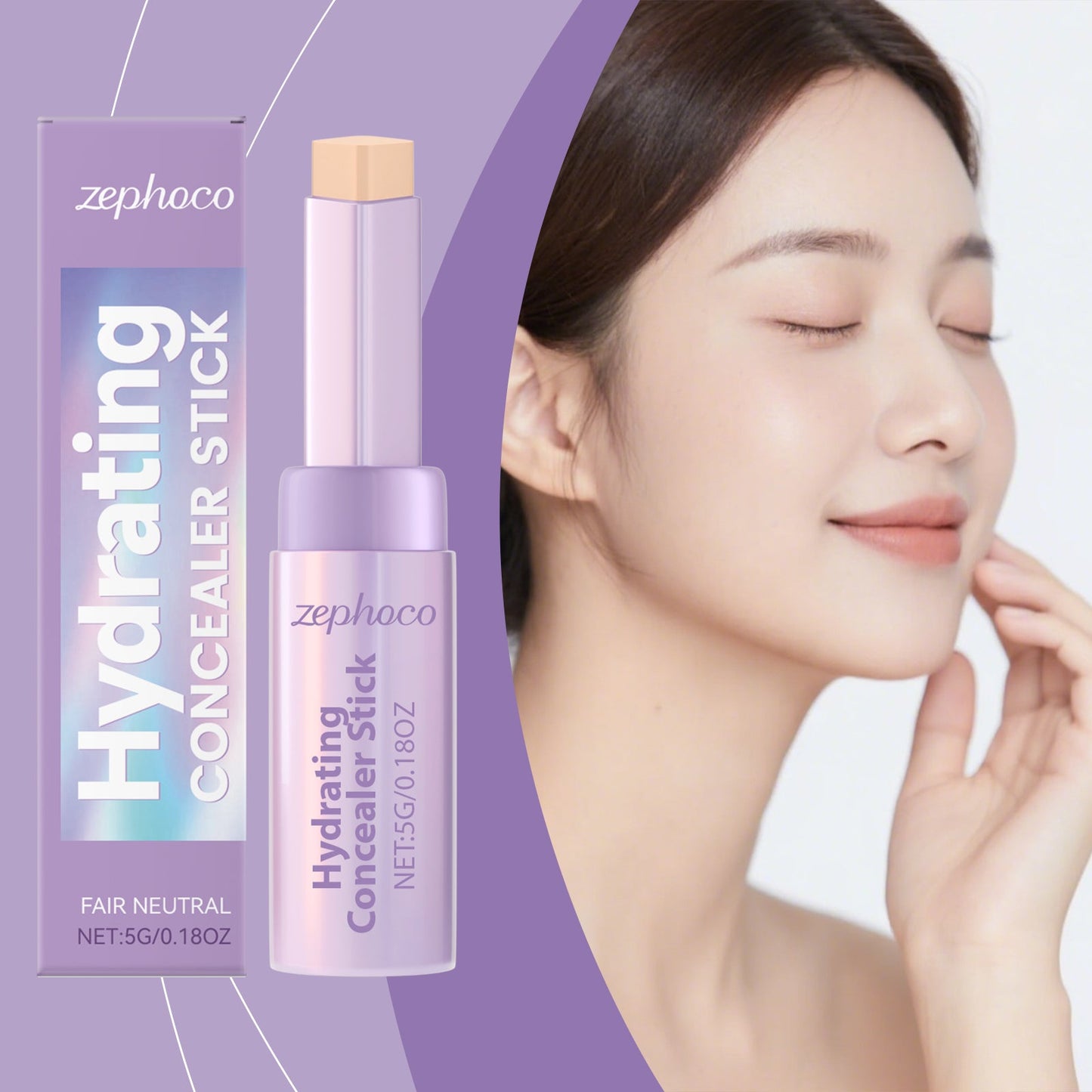Contour And Concealer Stick Ivory White Tri Light Beauty