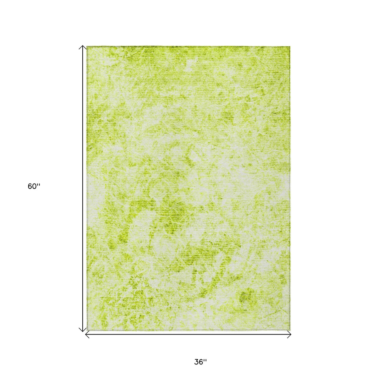 3' X 5' Lime Green Abstract Washable Non Skid Indoor Outdoor Area Rug LuxuryLifeWay Online Store