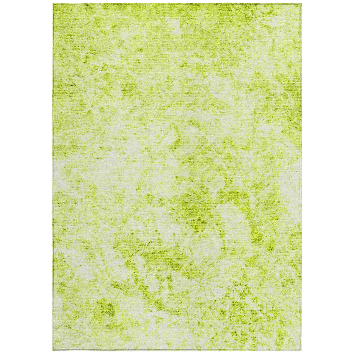 3' X 5' Lime Green Abstract Washable Non Skid Indoor Outdoor Area Rug LuxuryLifeWay Online Store