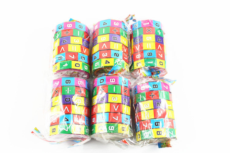 Cylindrical Six-Sided Math Cube for Kids Learning Toy Pi-Mart