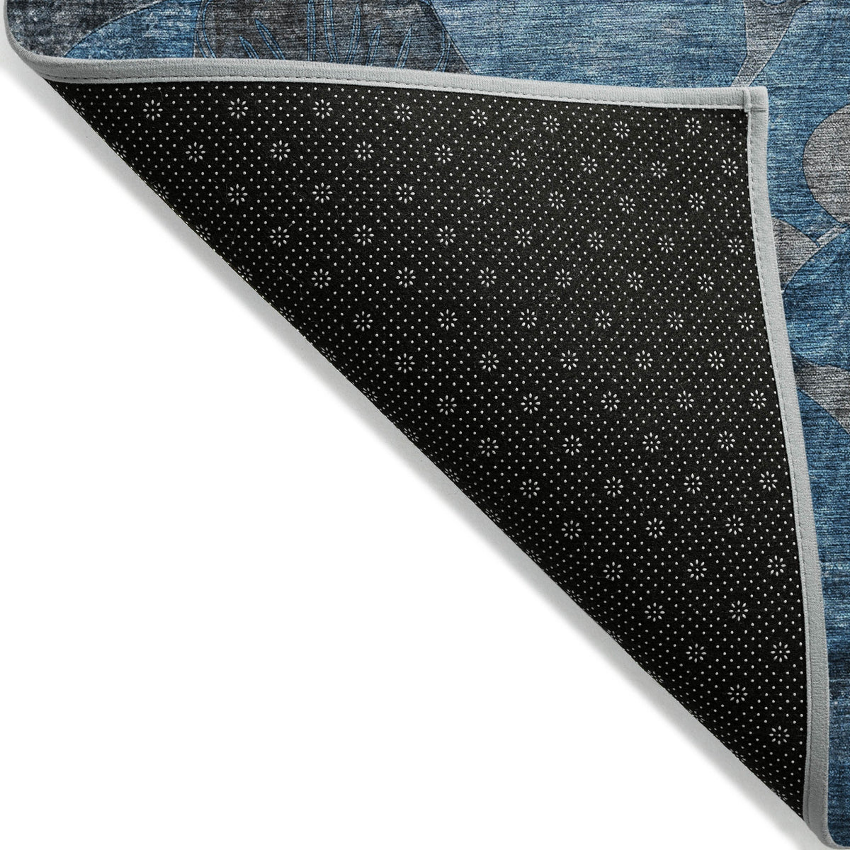 3' X 5' Blue and Gray Abstract Washable Indoor Outdoor Area Rug LuxuryLifeWay Online Store