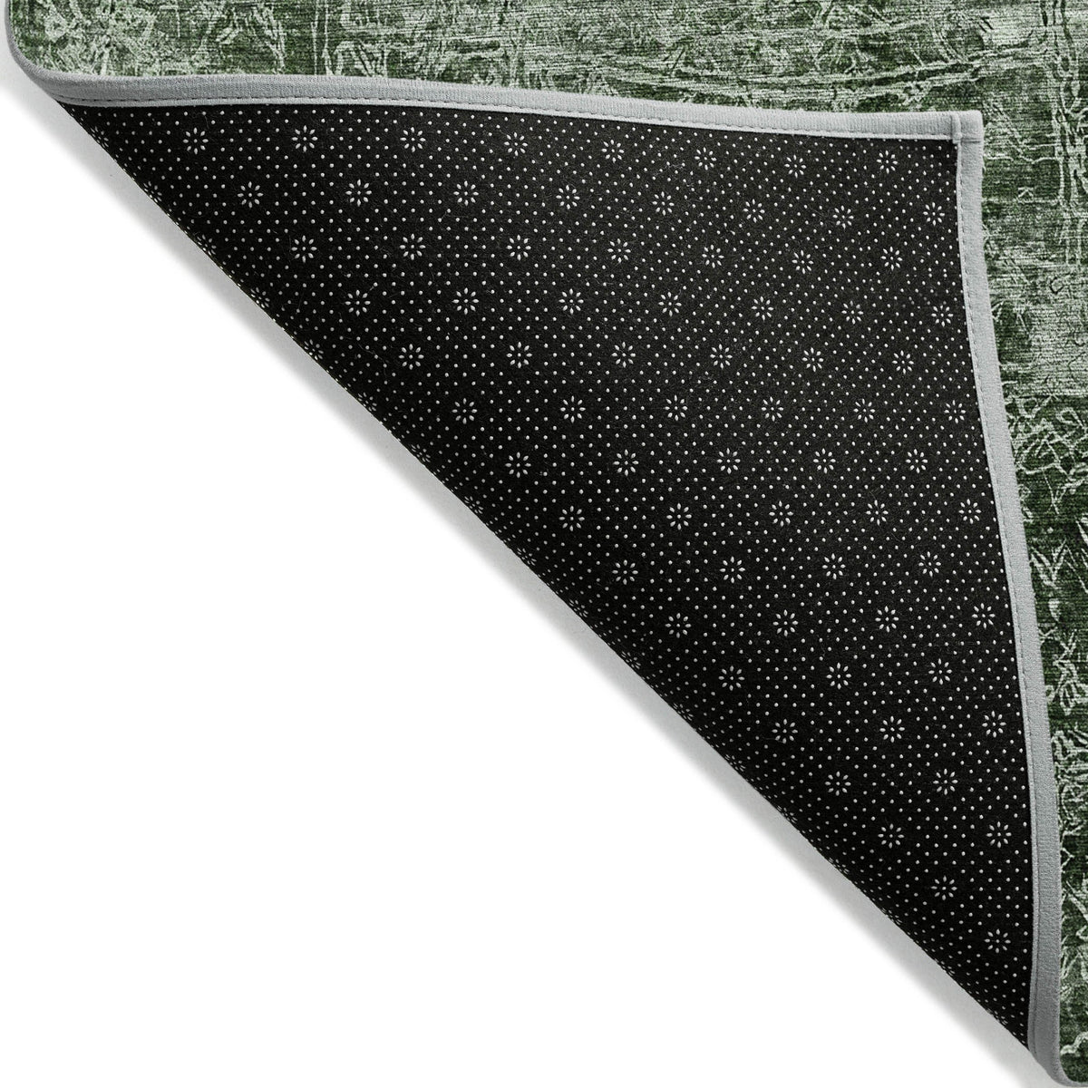 8' Runner Emerald Abstract Washable Non Skid Indoor Outdoor Runner Rug LuxuryLifeWay Online Store