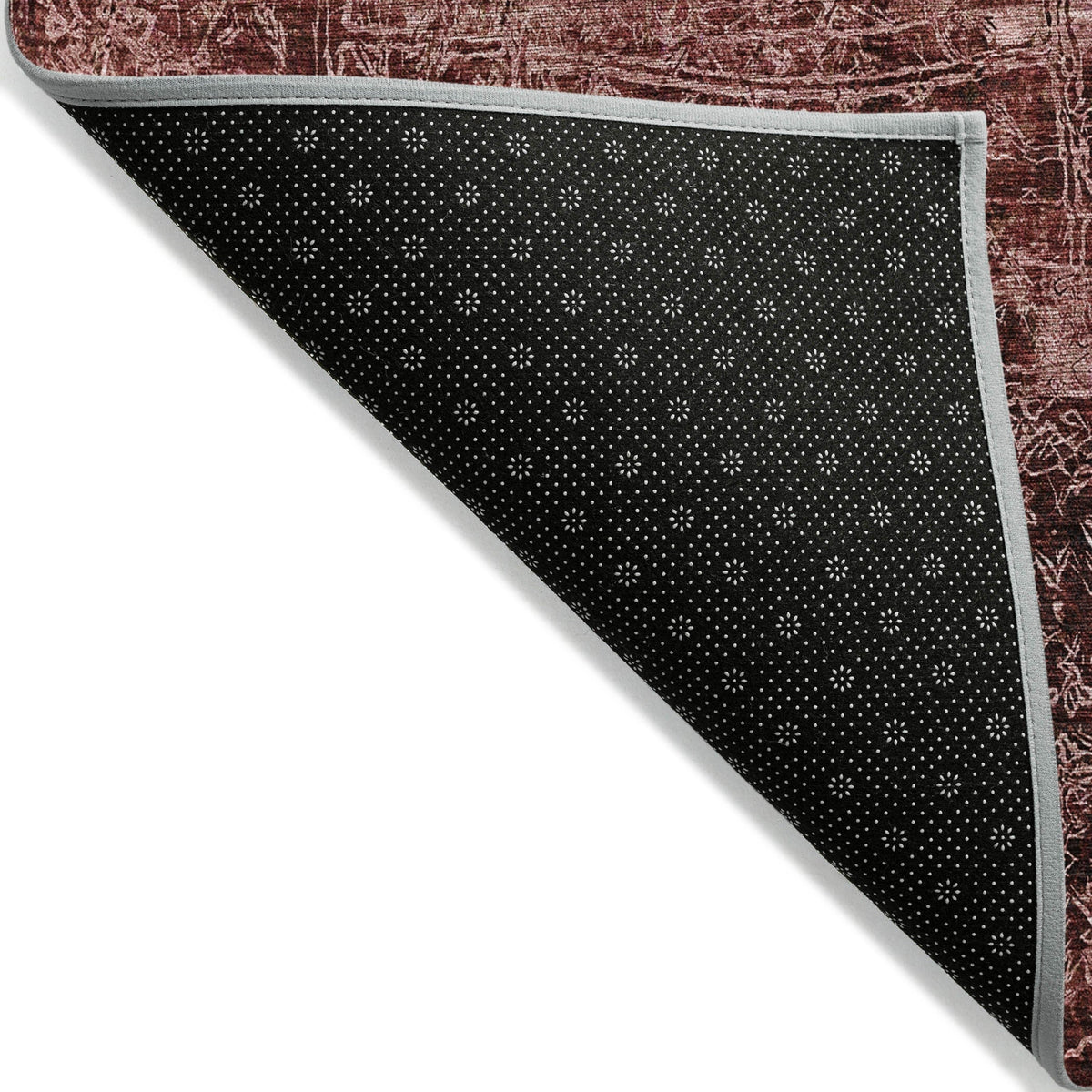 8' Runner Merlot Abstract Washable Non Skid Indoor Outdoor Runner Rug LuxuryLifeWay Online Store