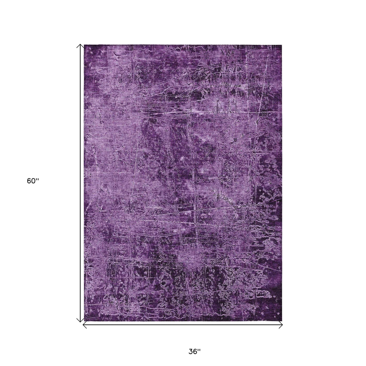 3' X 5' Purple Abstract Washable Non Skid Indoor Outdoor Area Rug LuxuryLifeWay Online Store