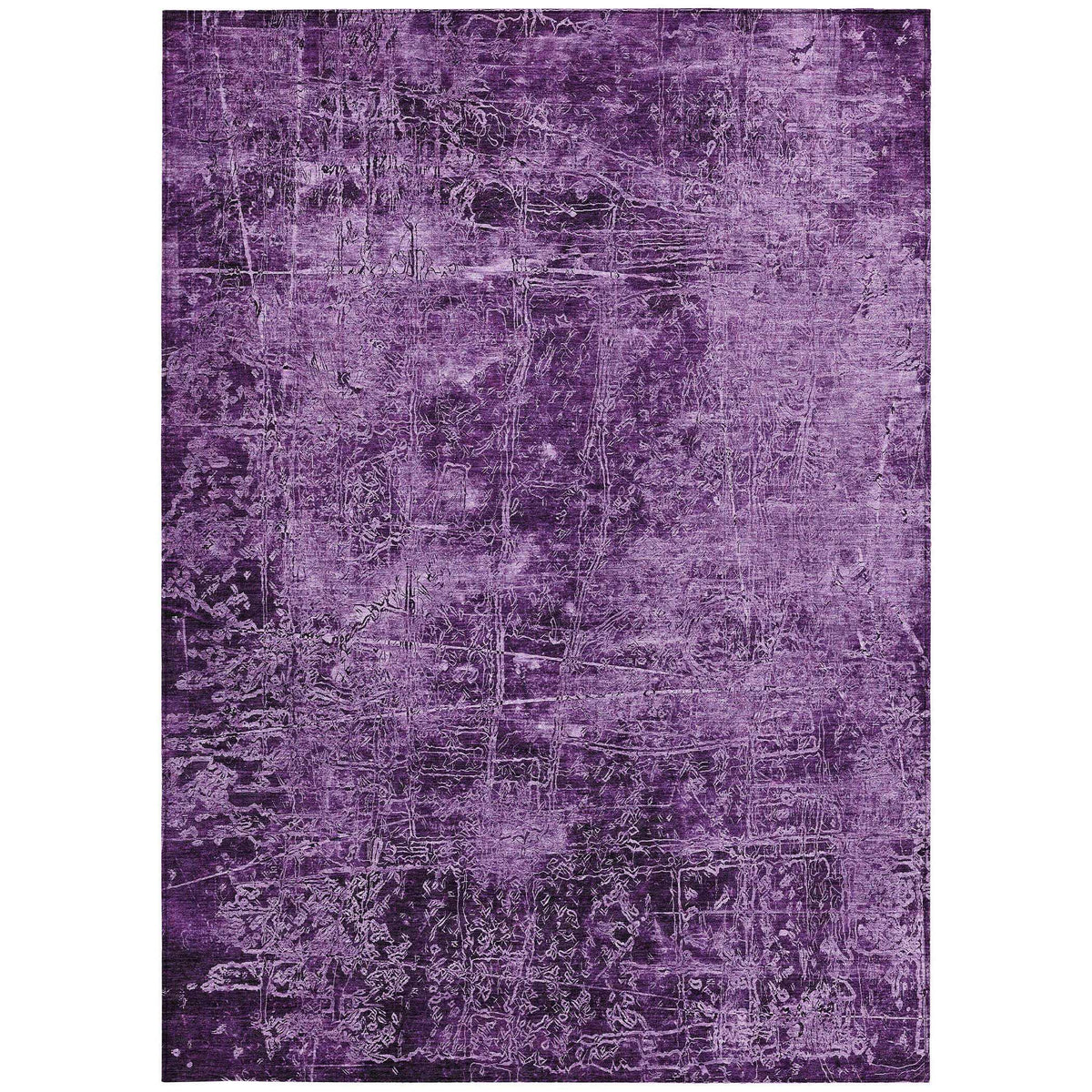 3' X 5' Purple Abstract Washable Non Skid Indoor Outdoor Area Rug LuxuryLifeWay Online Store