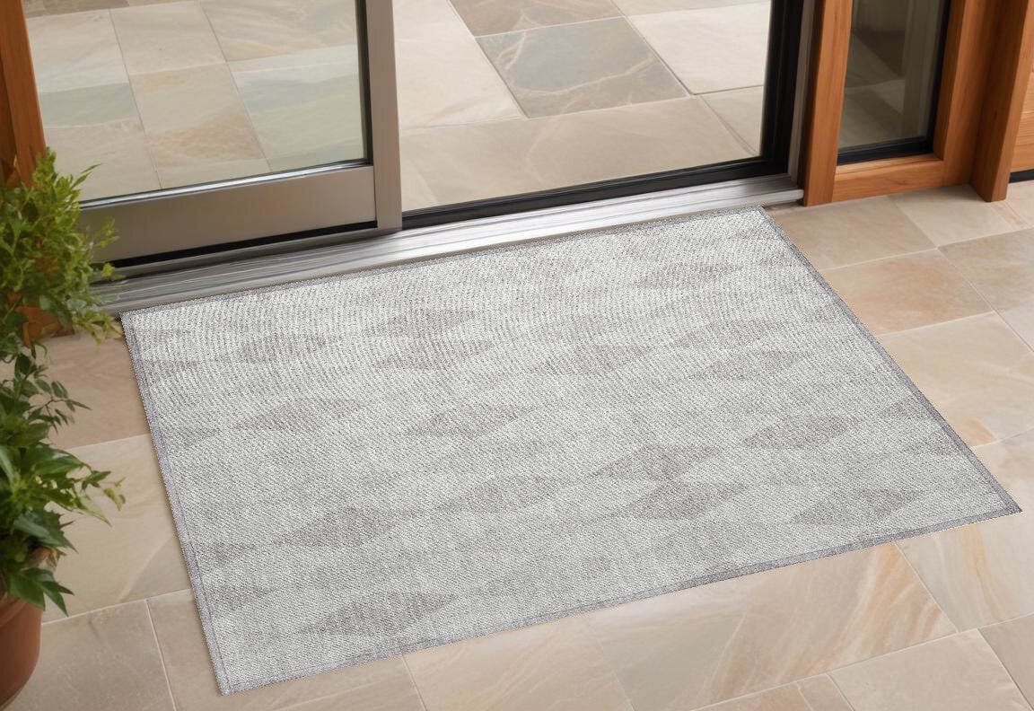 3' X 5' Gray Geometric Washable Non Skid Indoor Outdoor Area Rug LuxuryLifeWay Online Store