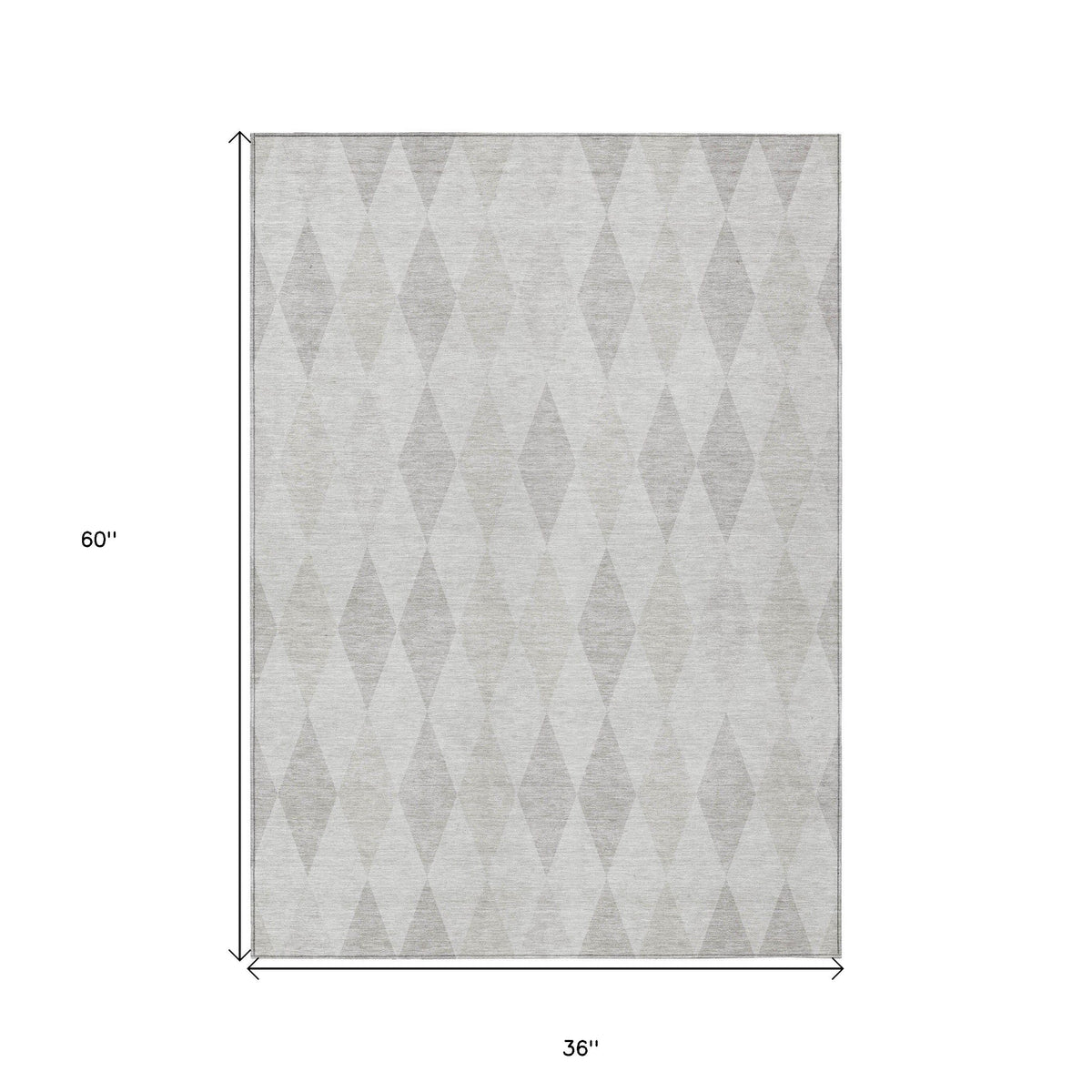 3' X 5' Gray Geometric Washable Non Skid Indoor Outdoor Area Rug LuxuryLifeWay Online Store