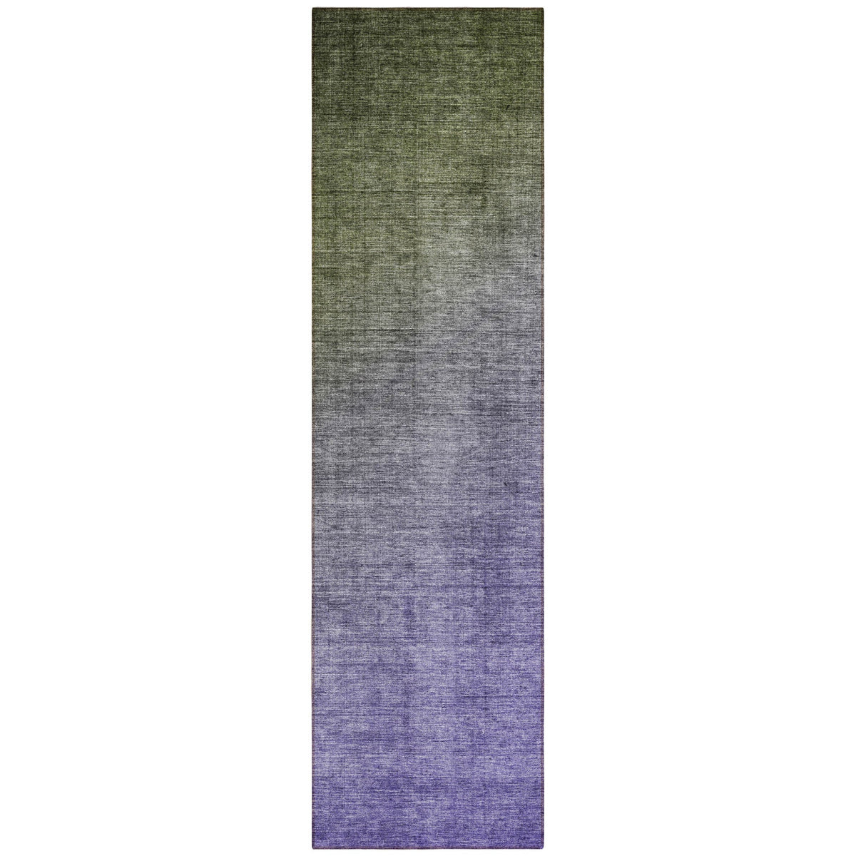 8' Runner Olive Green and Purple Ombre Washable Non Skid Indoor Outdoor Runner Rug LuxuryLifeWay Online Store
