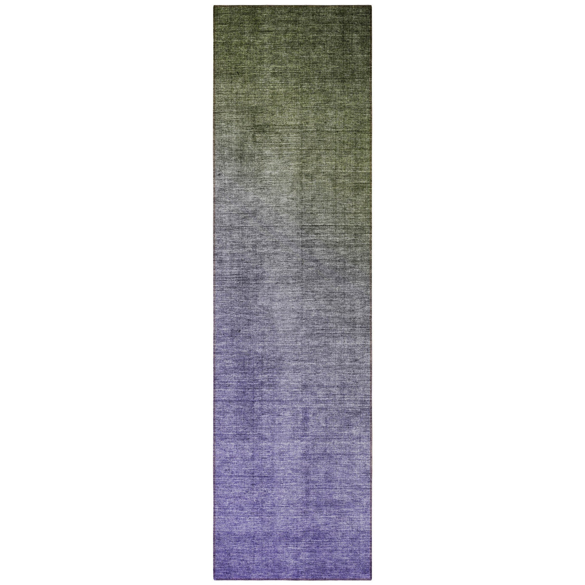 8' Runner Olive Green and Purple Ombre Washable Non Skid Indoor Outdoor Runner Rug LuxuryLifeWay Online Store