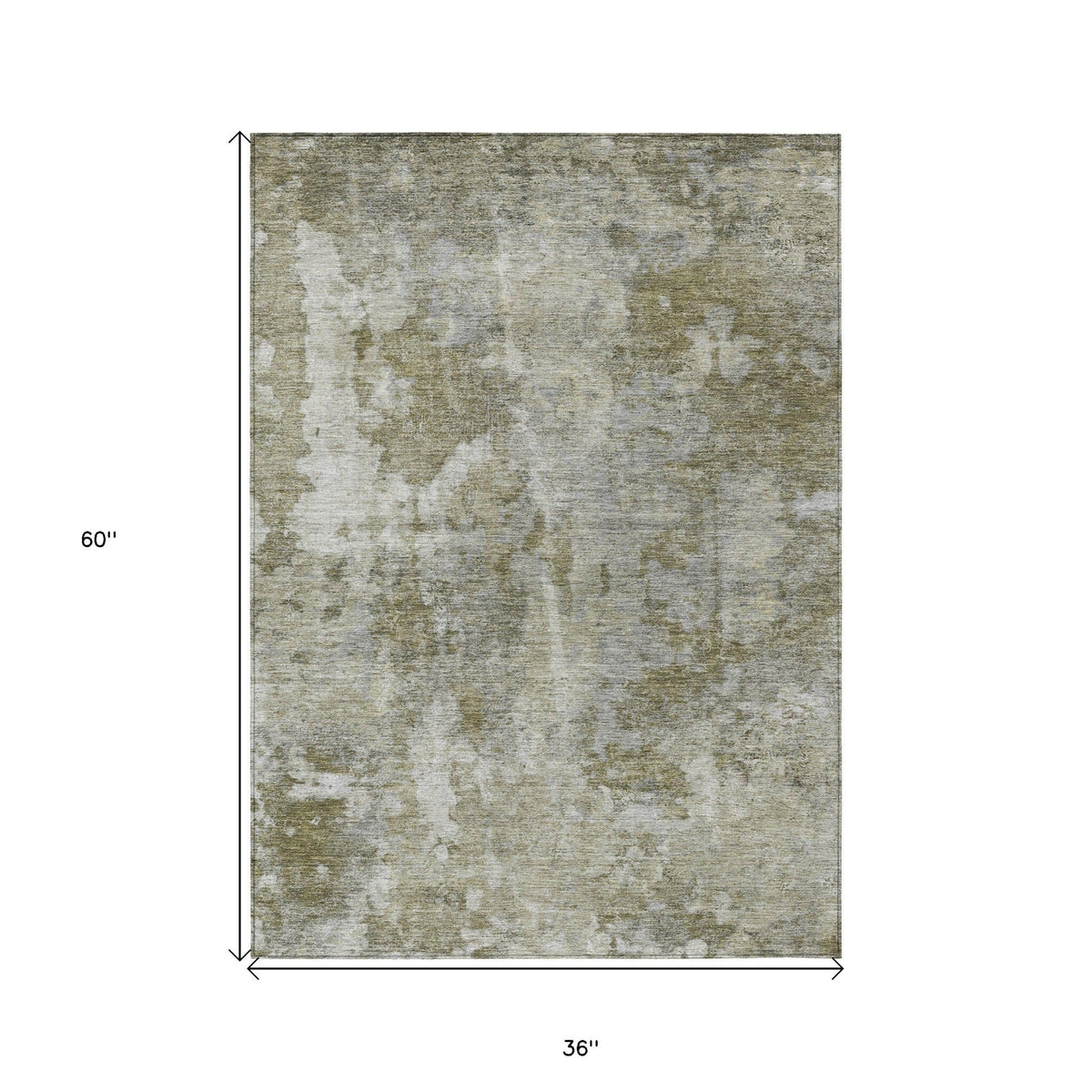 3' X 5' Green Abstract Washable Non Skid Indoor Outdoor Area Rug LuxuryLifeWay Online Store
