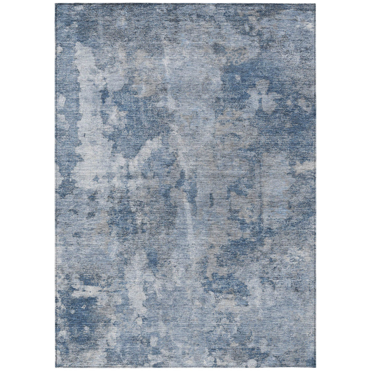 3' X 5' Blue Abstract Washable Non Skid Indoor Outdoor Area Rug LuxuryLifeWay Online Store