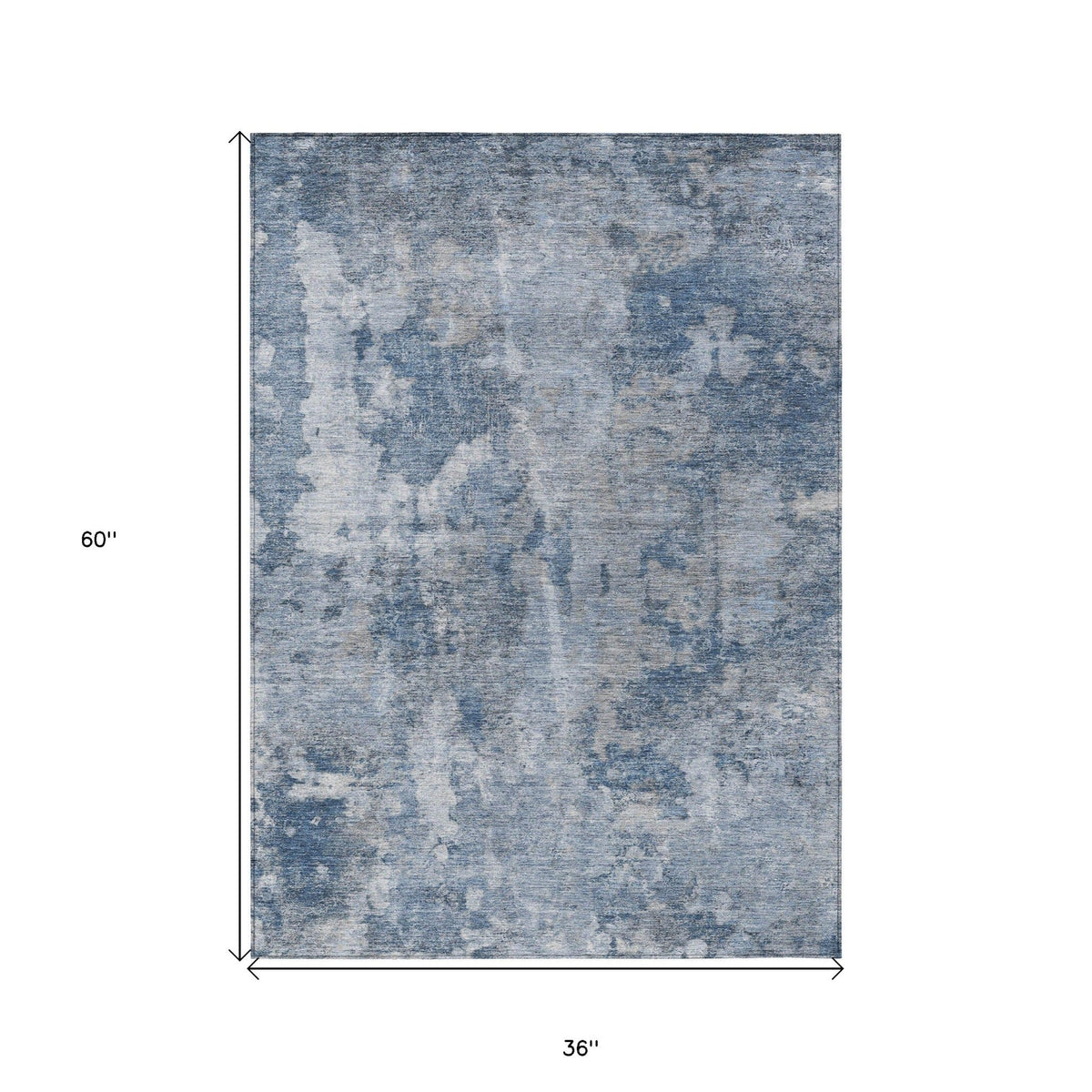 3' X 5' Blue Abstract Washable Non Skid Indoor Outdoor Area Rug LuxuryLifeWay Online Store