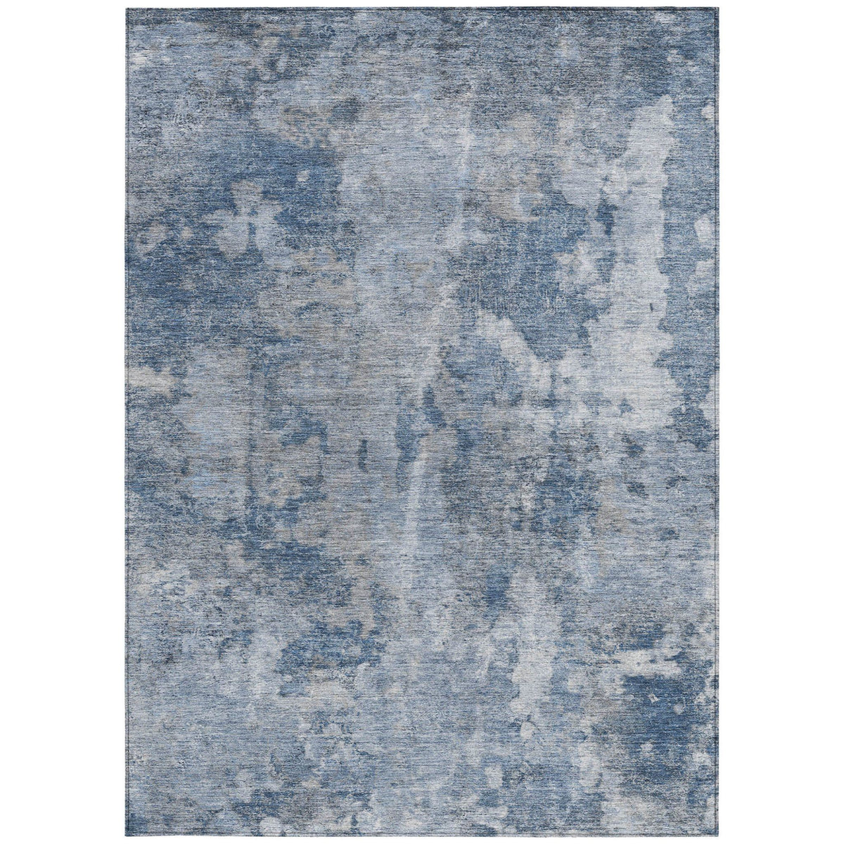 3' X 5' Blue Abstract Washable Non Skid Indoor Outdoor Area Rug LuxuryLifeWay Online Store
