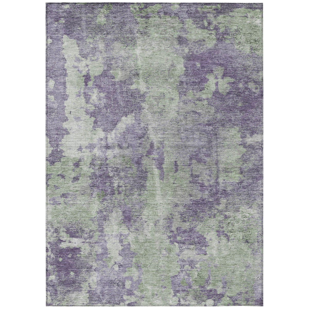 3' X 5' Purple and Green Abstract Washable Non Skid Indoor Outdoor Area Rug LuxuryLifeWay Online Store
