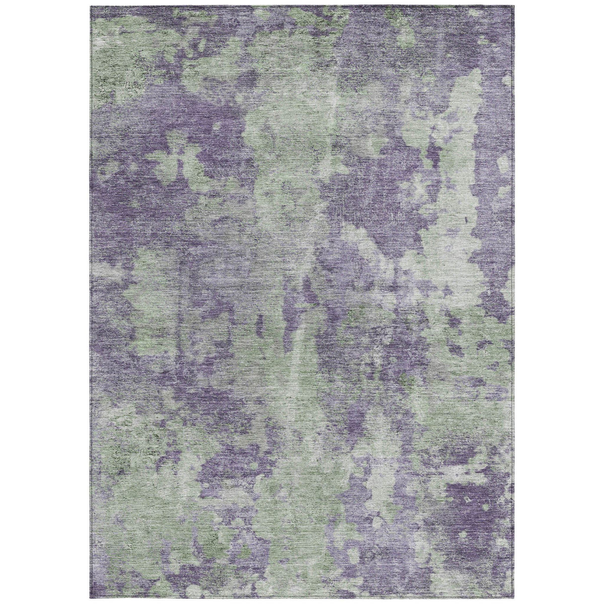 3' X 5' Purple and Green Abstract Washable Non Skid Indoor Outdoor Area Rug LuxuryLifeWay Online Store
