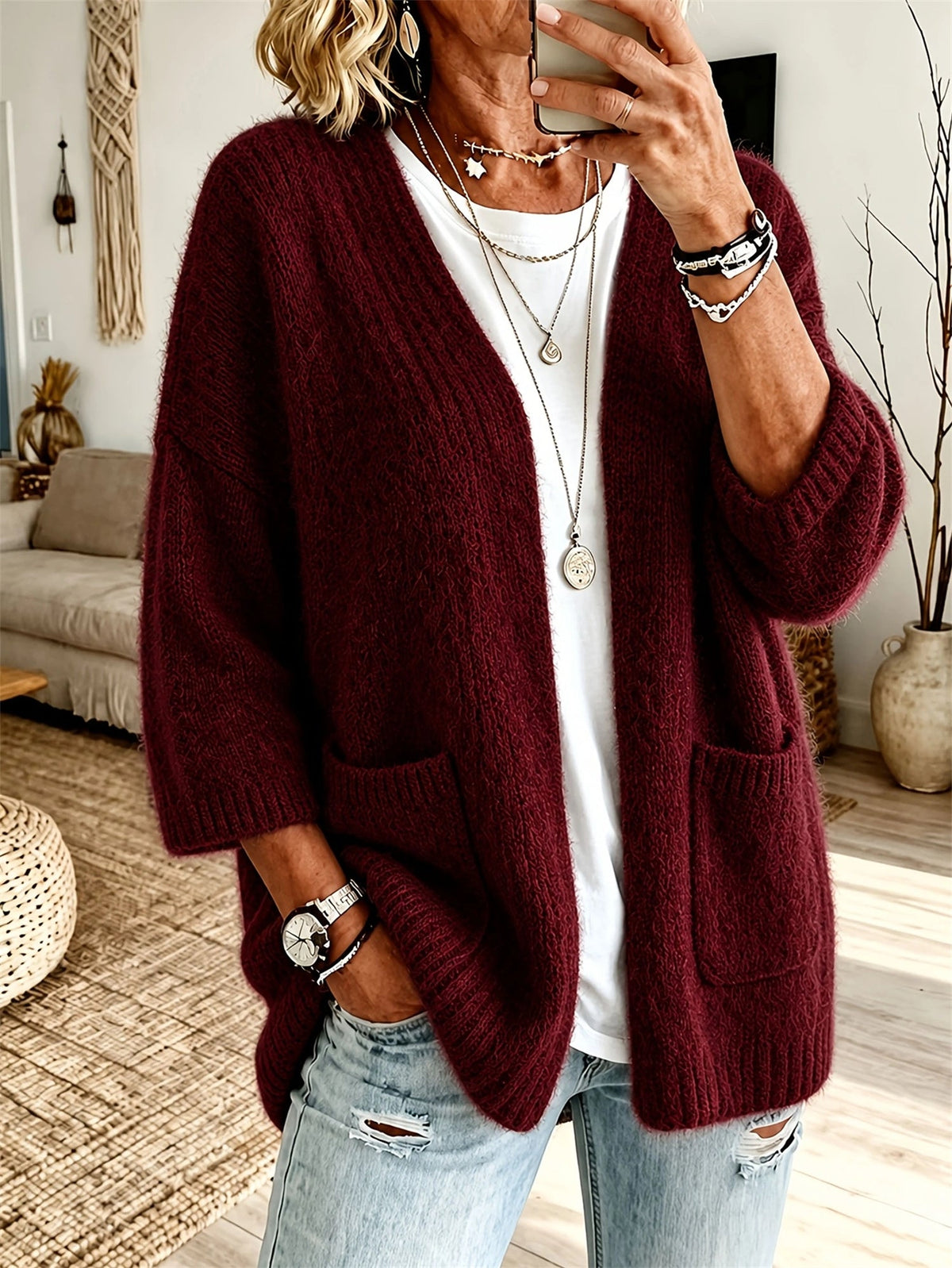 Women's Sweater Blouse - Casual Long Sleeve Shirt For Office Daily Wear Lightweight Breathable Top NorixaFashion.com