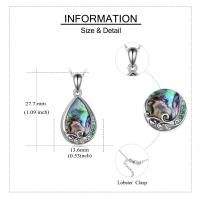 925 Silver Teardrop Urn Necklace for Ashes Retro Silver Necklace for Lover LadyShow.Store