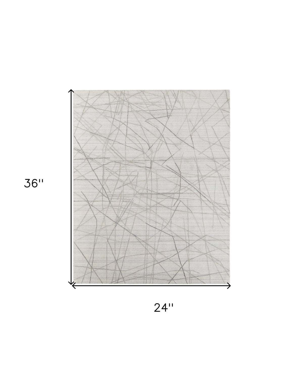2' X 3' Gray and Ivory Abstract Hand Woven Area Rug LuxuryLifeWay Online Store