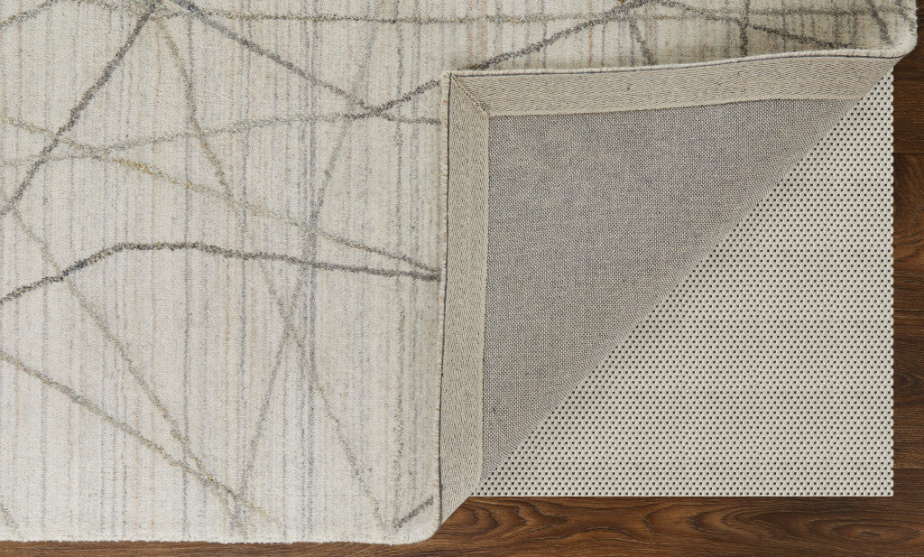 2' X 3' Gray and Ivory Abstract Hand Woven Area Rug LuxuryLifeWay Online Store