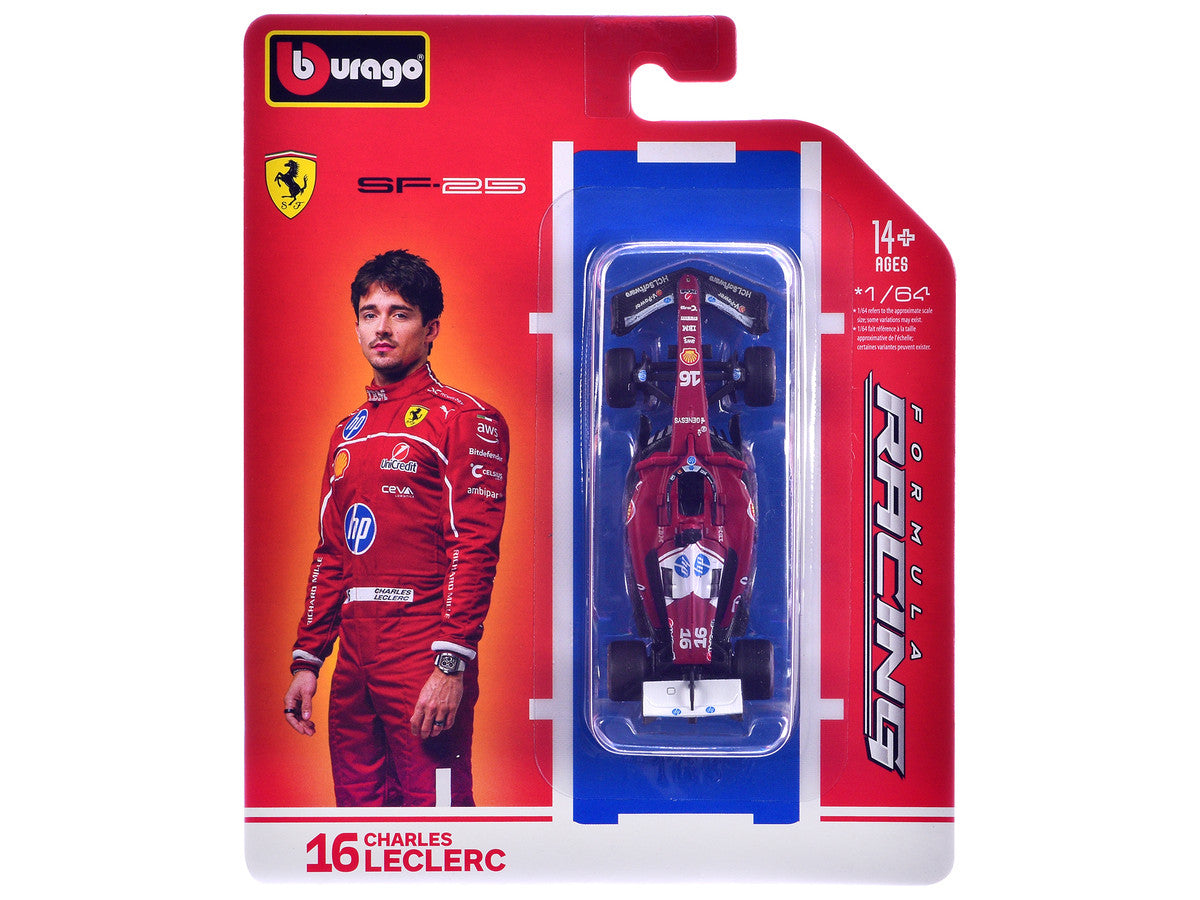 Ferrari SF-25 #16 Charles Leclerc Formula One F1 World Championship (2025) "Formula Racing" Series 1/64 Diecast Model Car by Bburago LuxuryLifeWay Online Store