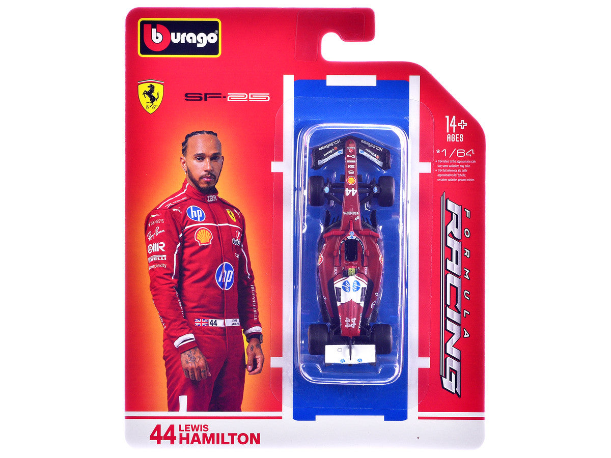 Ferrari SF-25 #44 Lewis Hamilton Formula One F1 World Championship (2025) "Formula Racing" Series 1/64 Diecast Model Car by Bburago LuxuryLifeWay Online Store