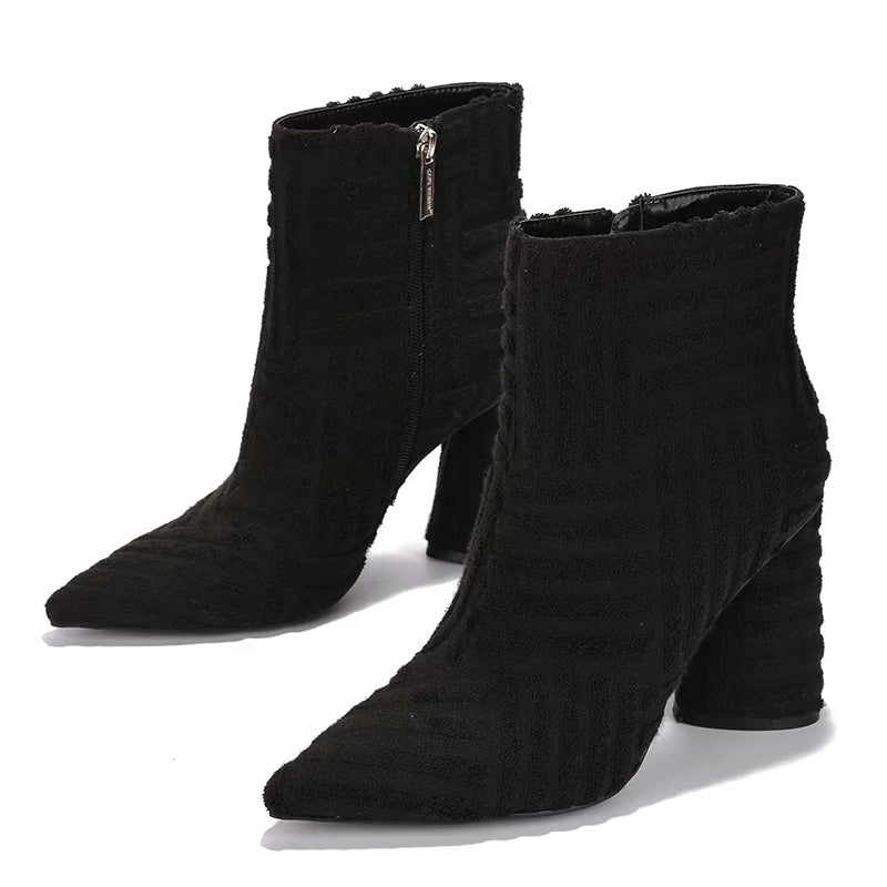 Heeled Boots For Women Fashion Pionted Toe Shoes LadyShow.Store